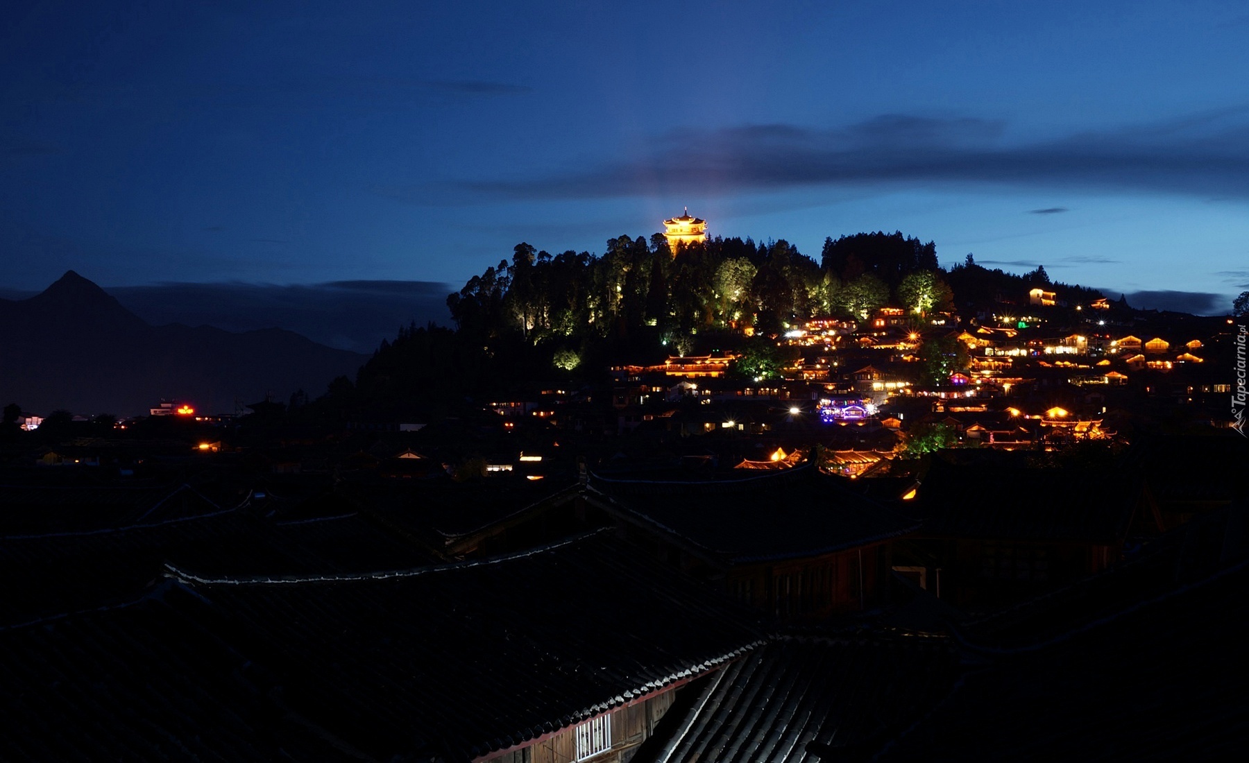 Chiny, Miasto, Lijiang, Noc