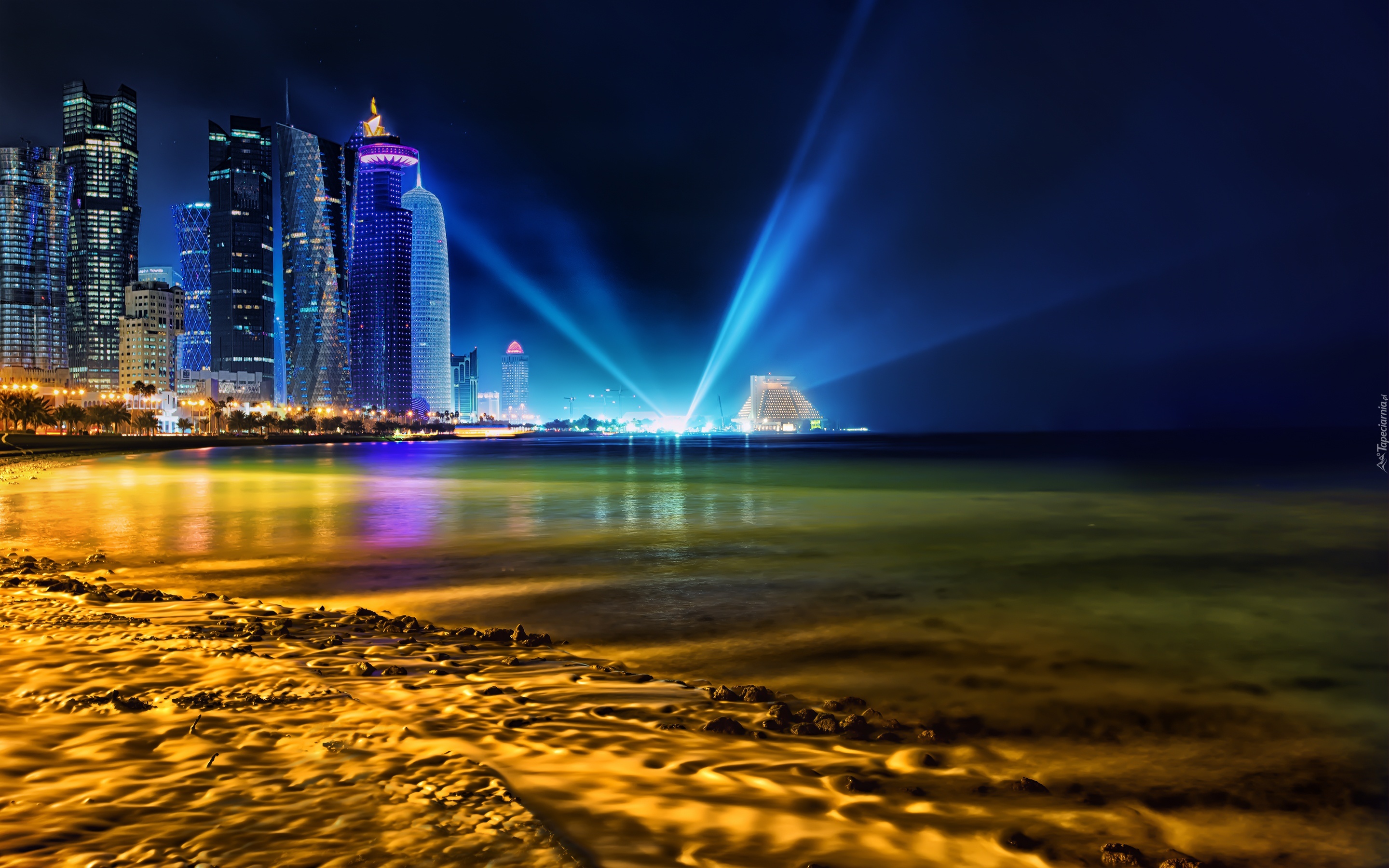 Qatar, Zatoka, Drapacze Chmur, Światła