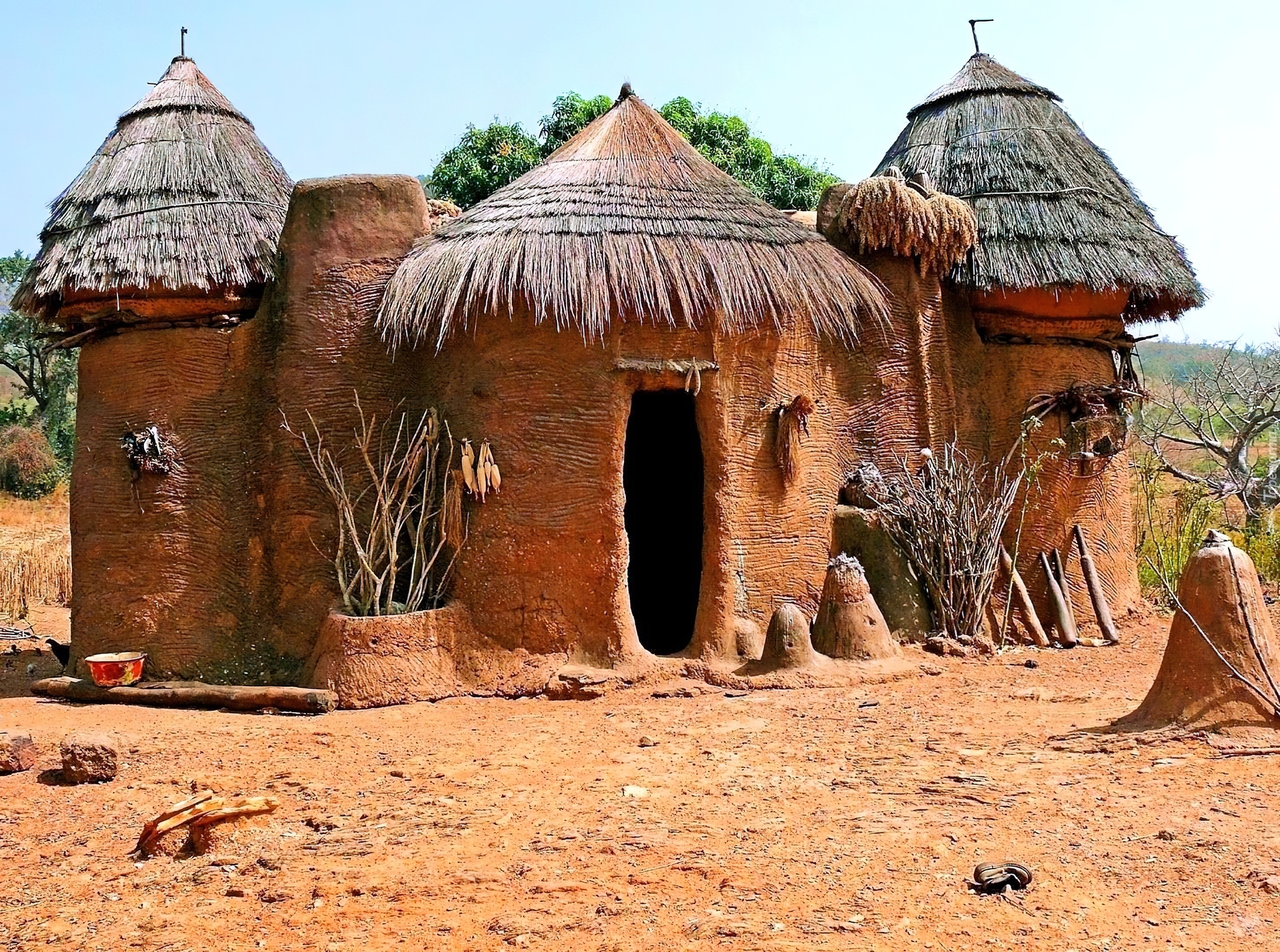 Domek, Gliniany, Benin, Afryka
