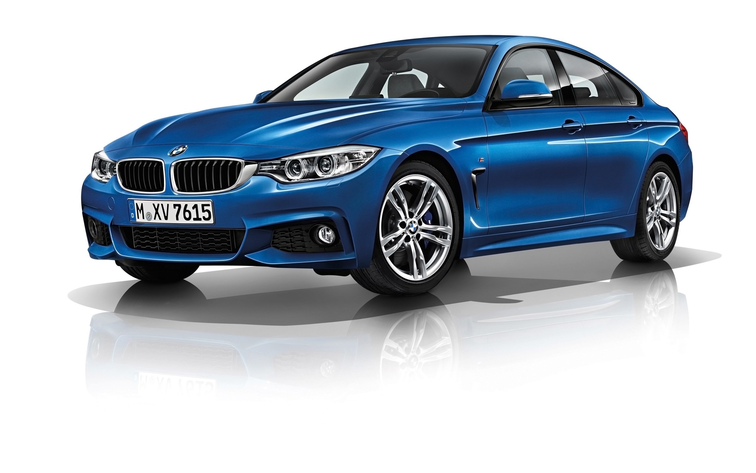 BMW, seria 4, niebieski, 2014