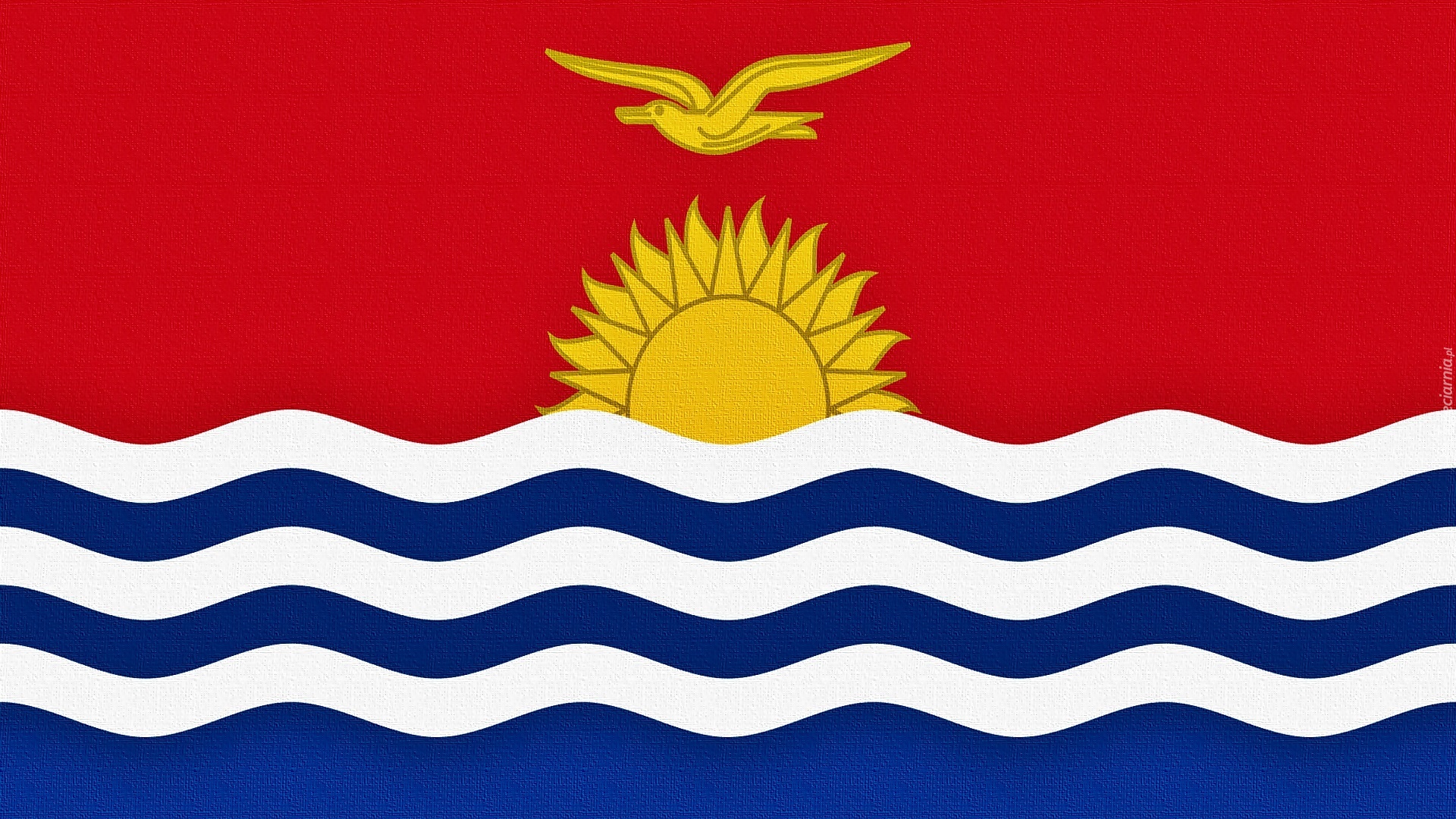 Flaga, Kiribati, Państwo, Wyspiarskie, Ocean, Spokojny