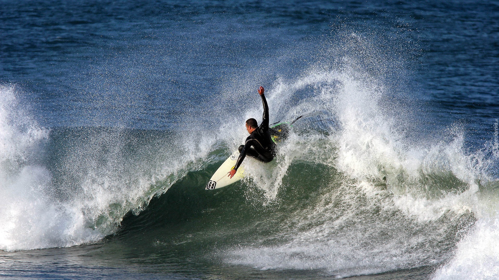 Mężczyzna, Morze, Fala, Surfing