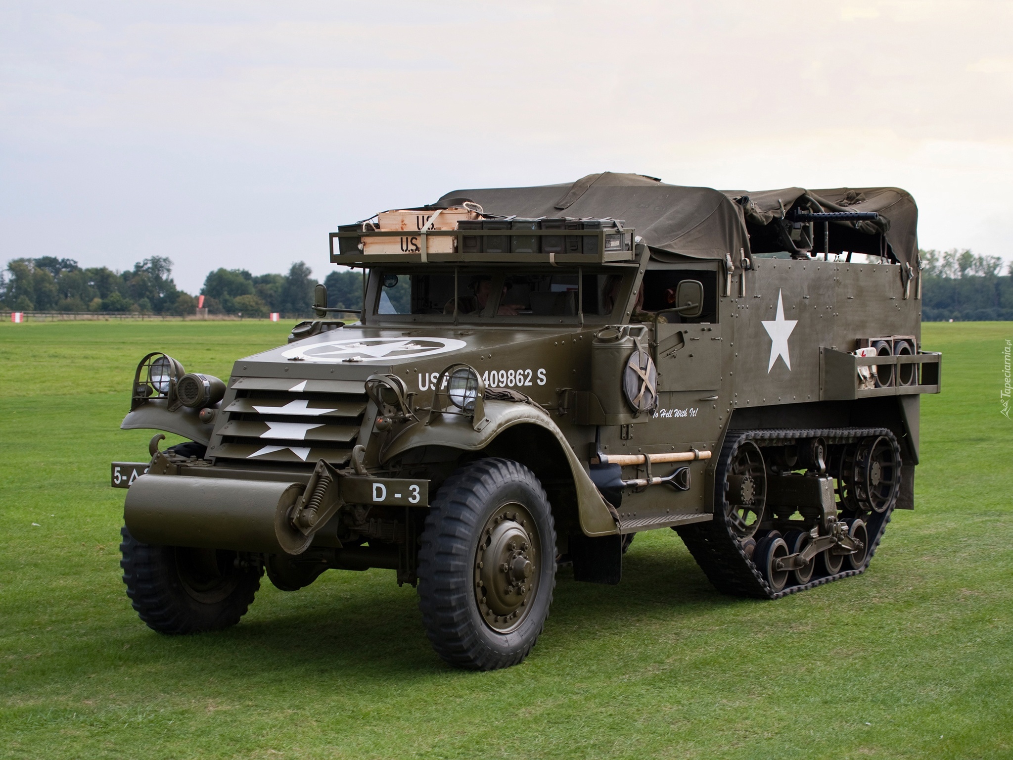 Wojskowy, Samochód, Specjalny, Half Track