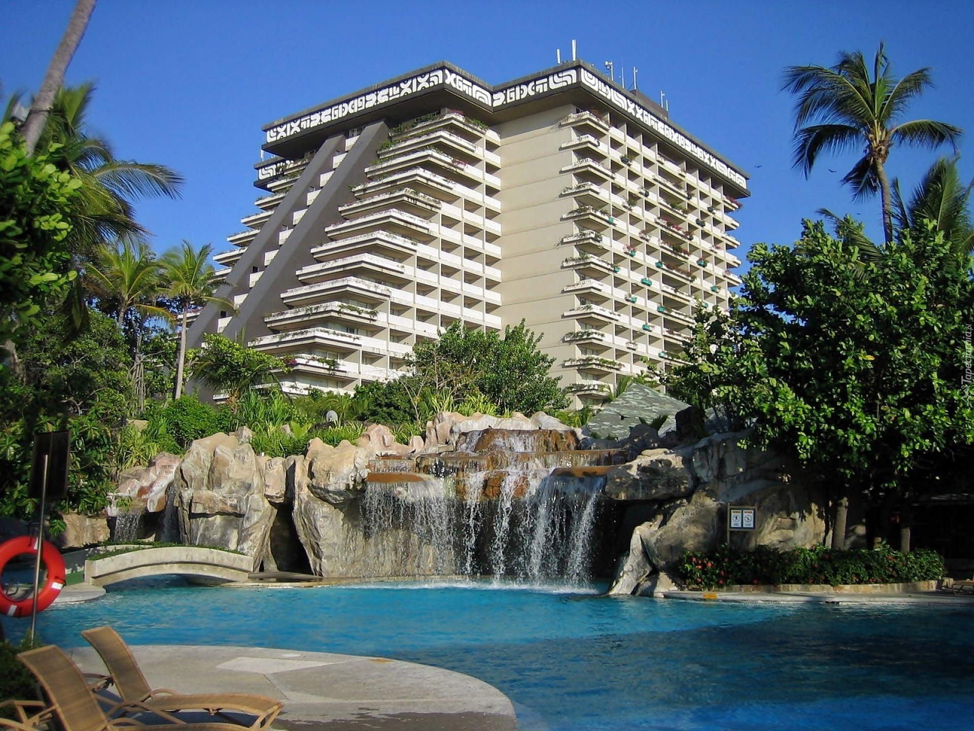 Acapulco, Hotel, Princess, Kaskada, Basen, Ogród