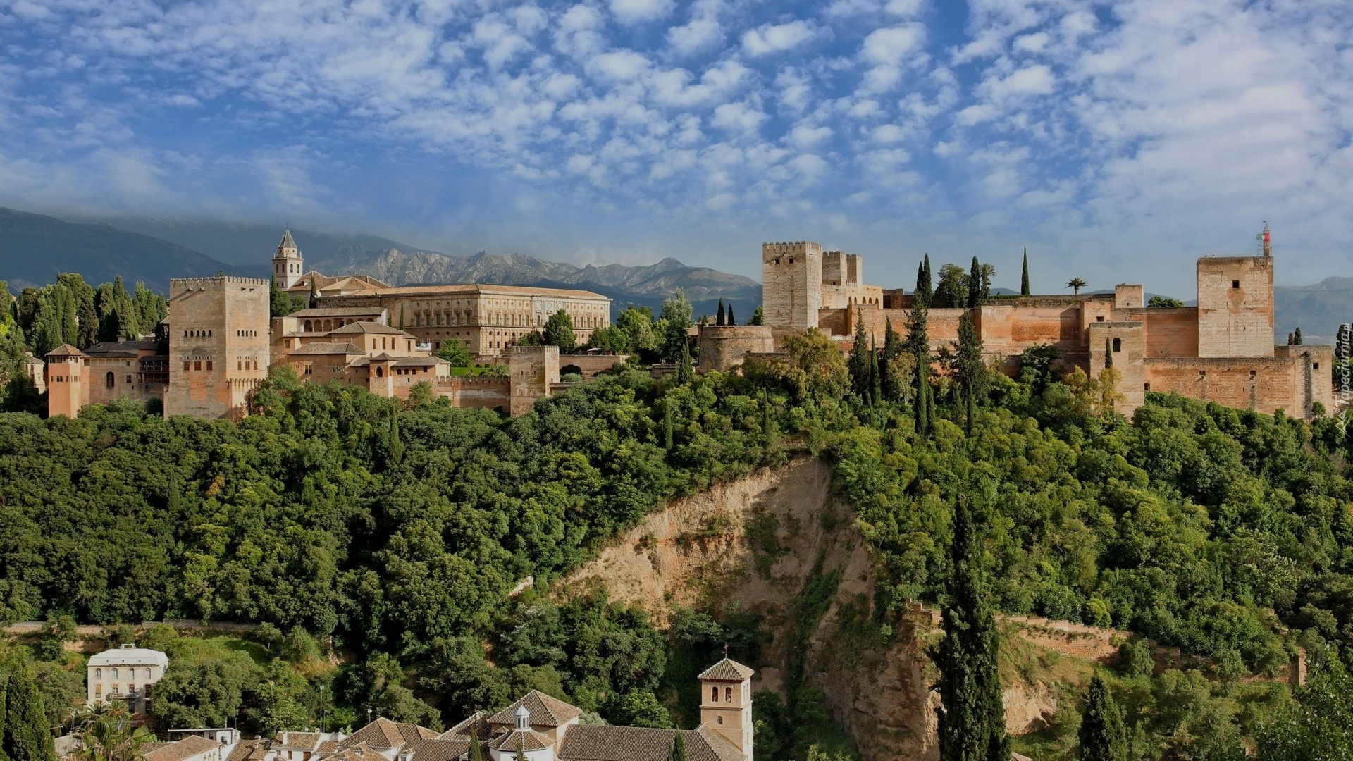 Panorama, Alhambra, Granada, Hiszpania