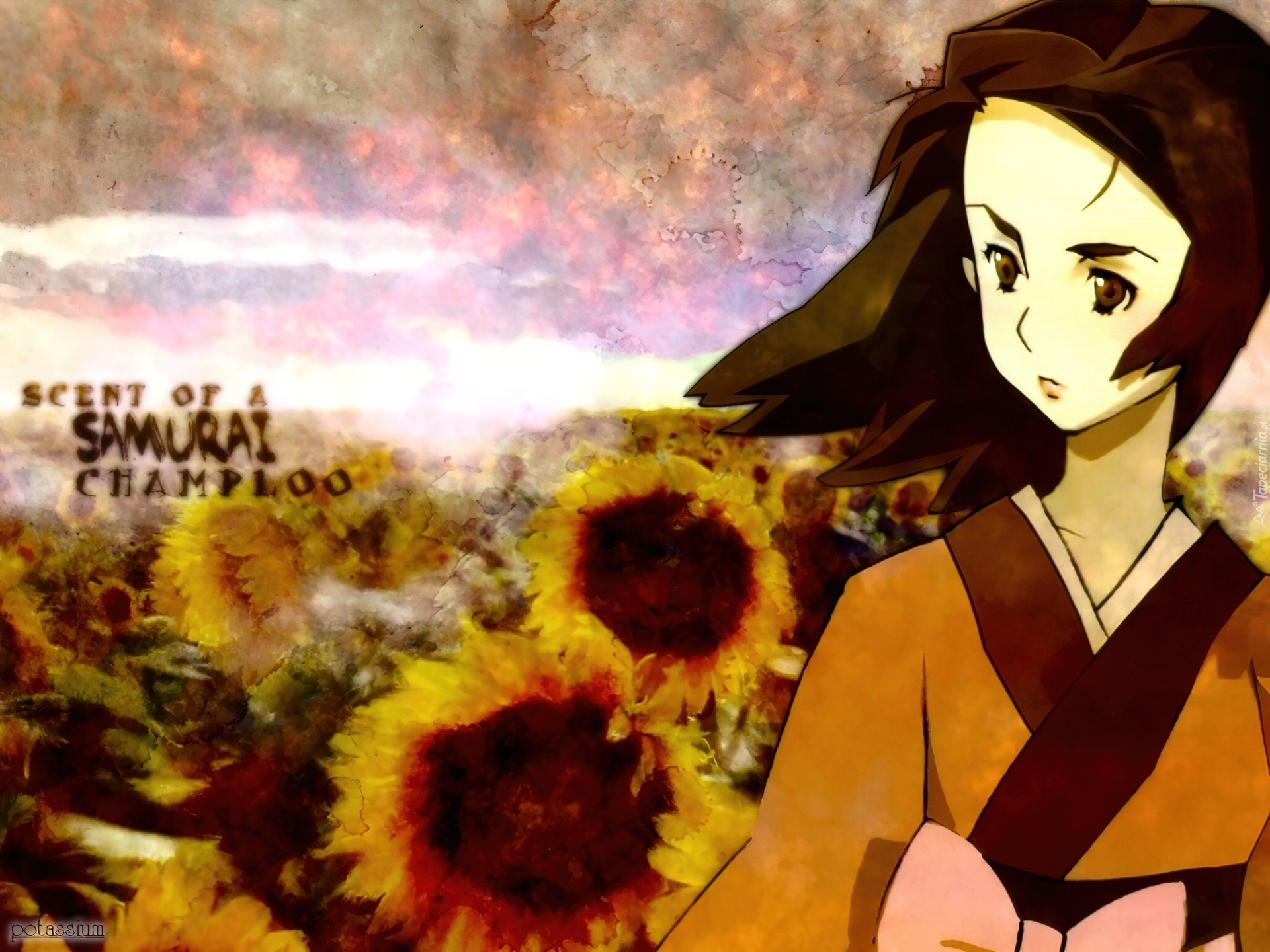 Samurai Champloo, dziewczyna, słoneczniki