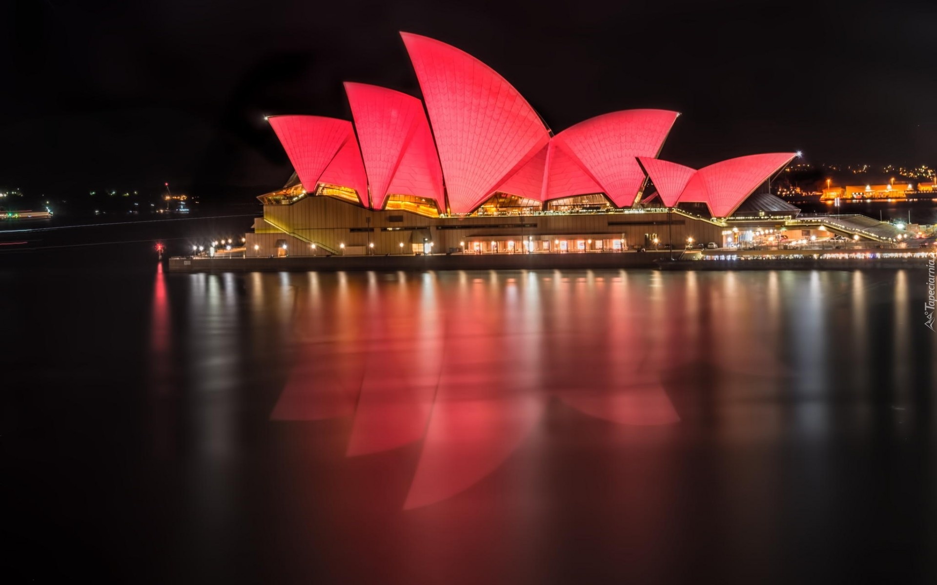 Australia, Sydney, Zatoka Port Jackson, Sydney Opera House, Noc