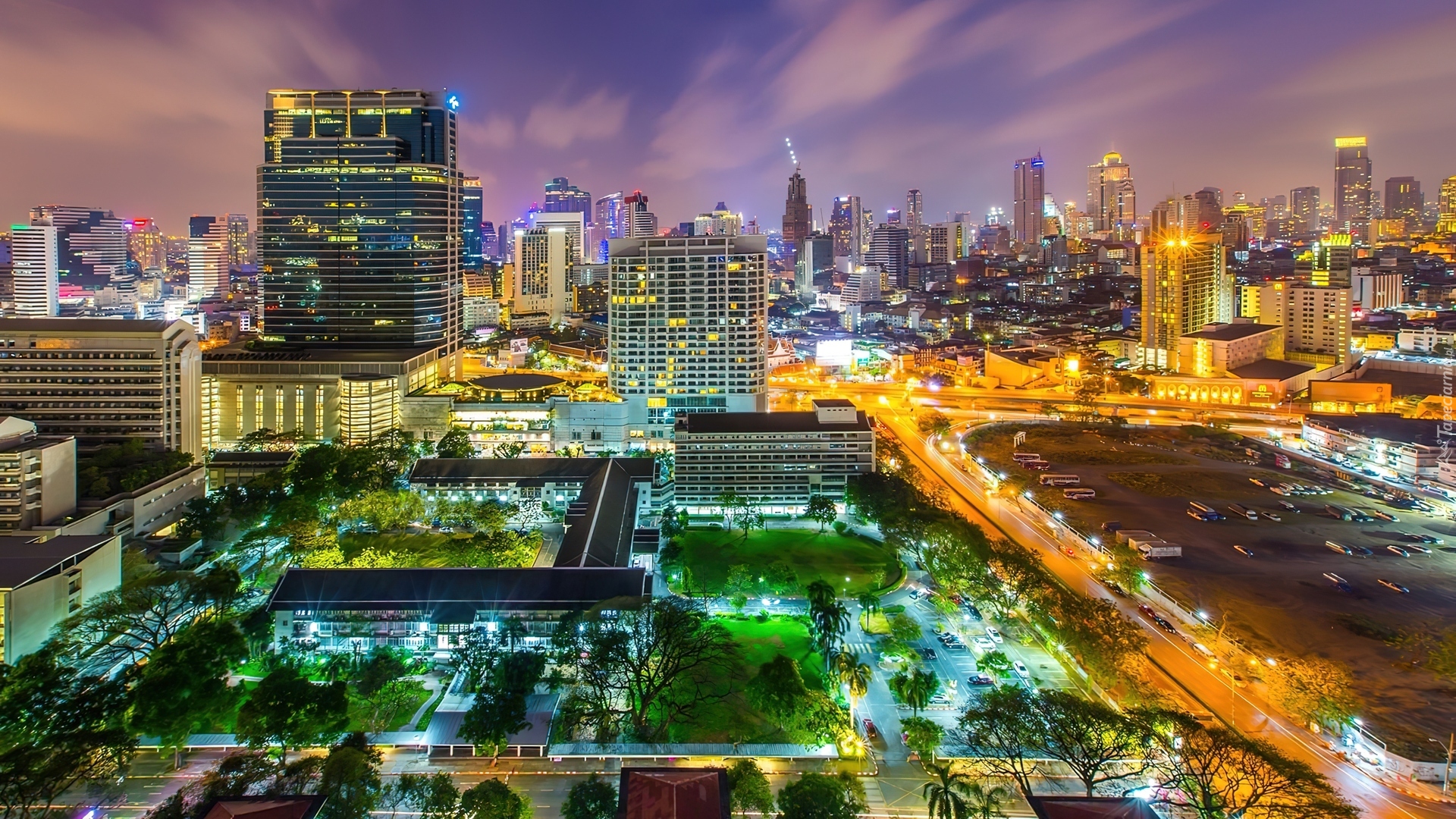 Tajlandia, Bangkok, Miasto, Noc