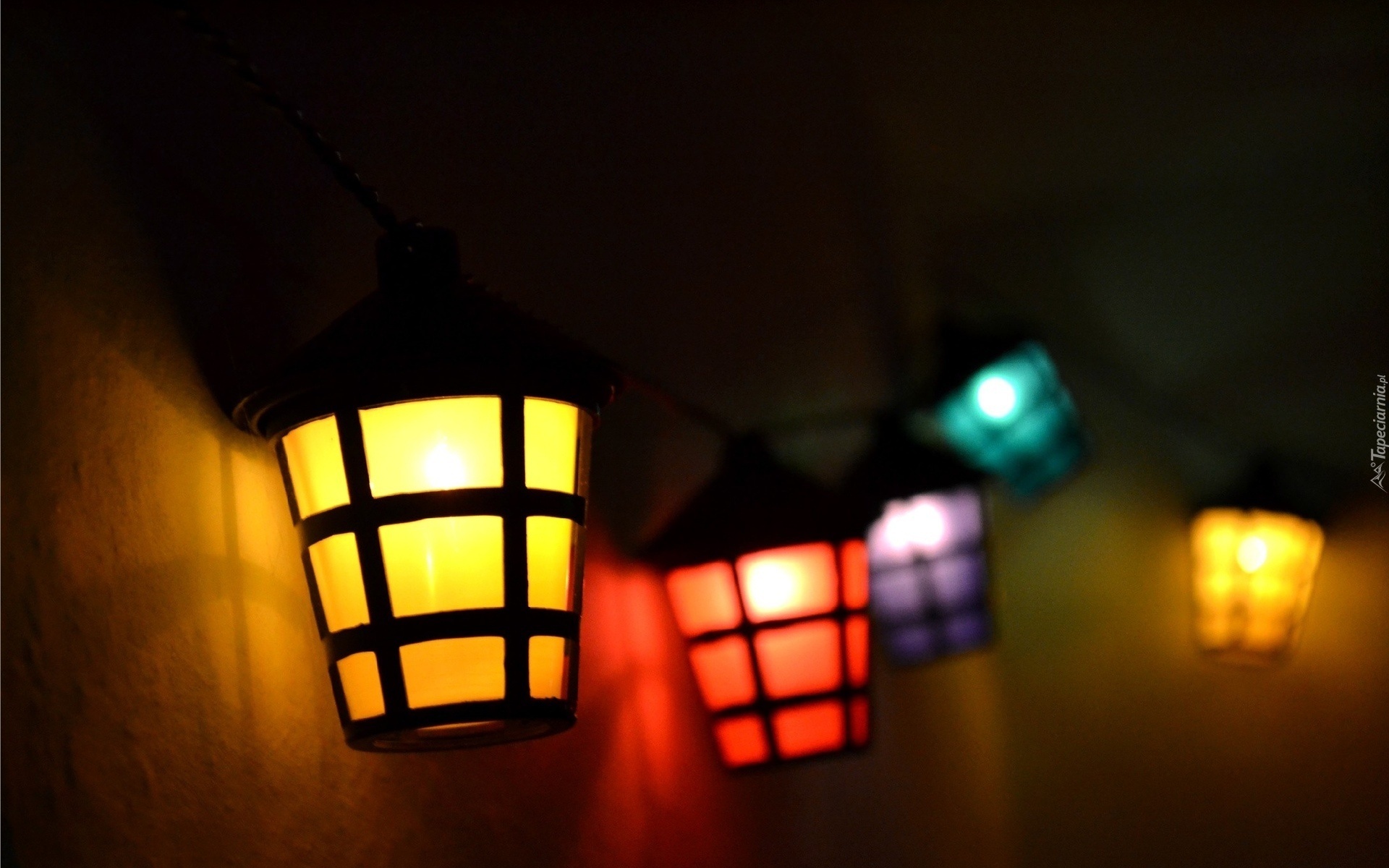 Wielokolorowe, Światła, Lampy