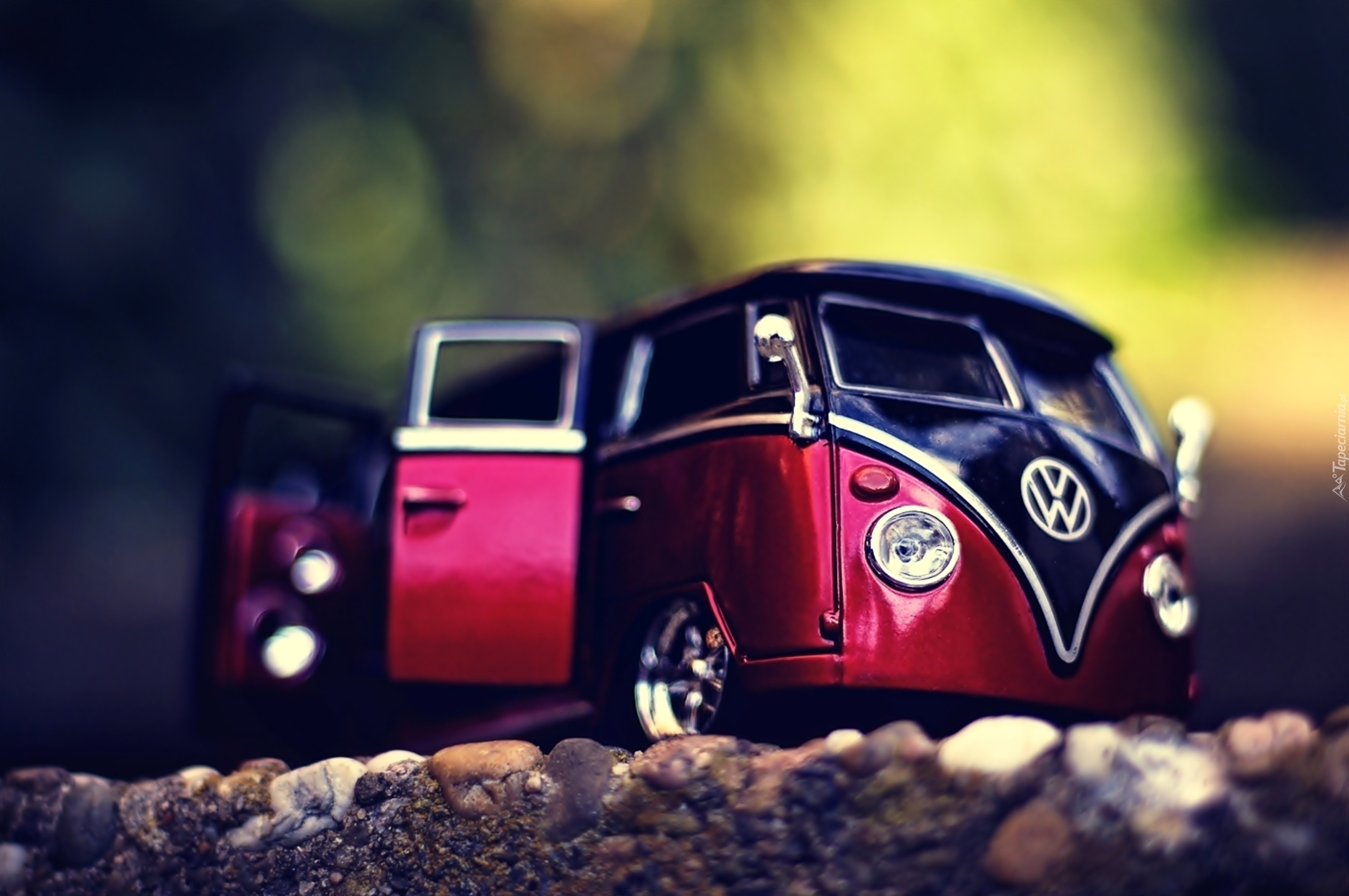 Kamienie, Zabawka, Czerwony, Volkswagen