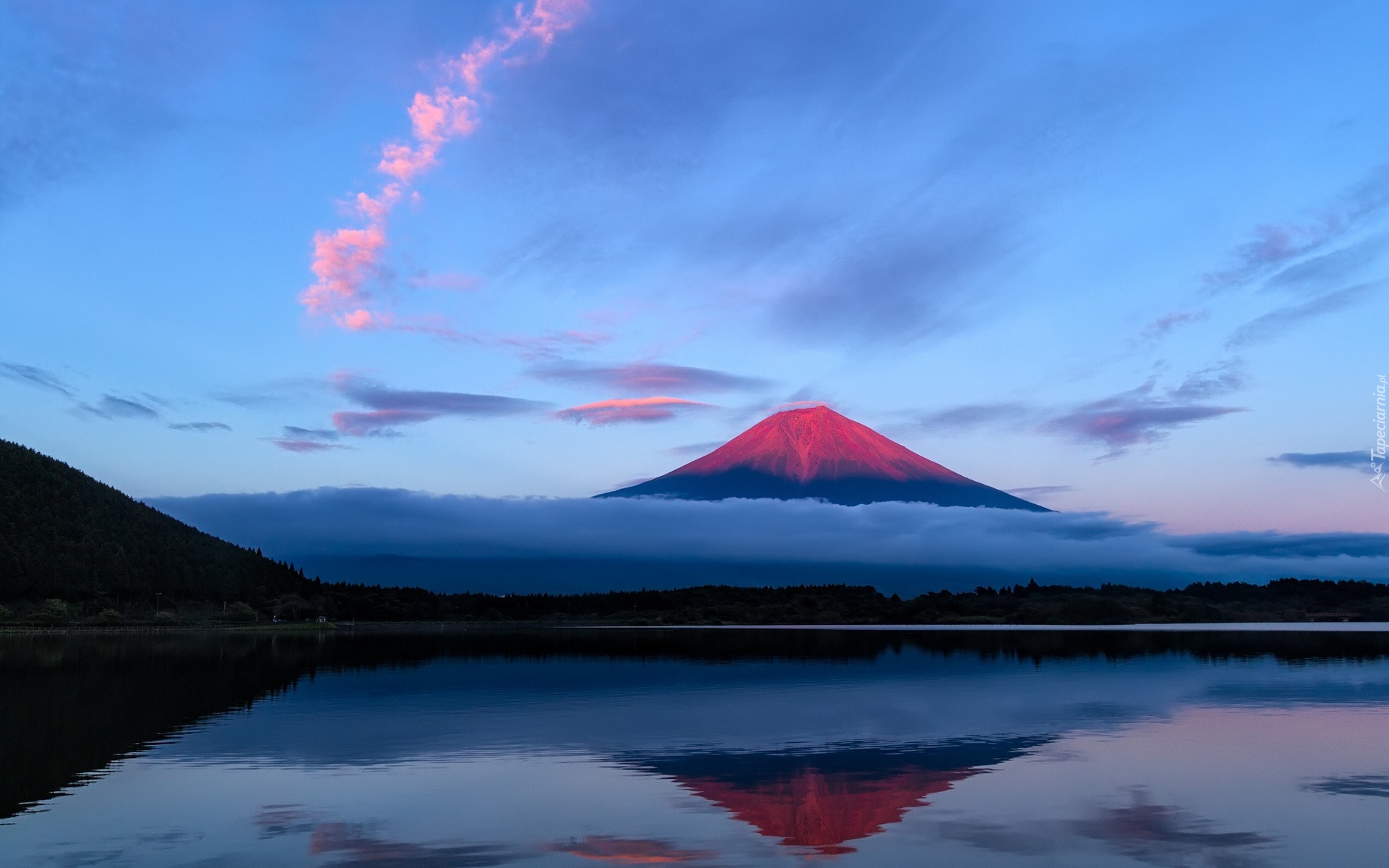 Fudżi, Jezioro, Mgła, Japonia