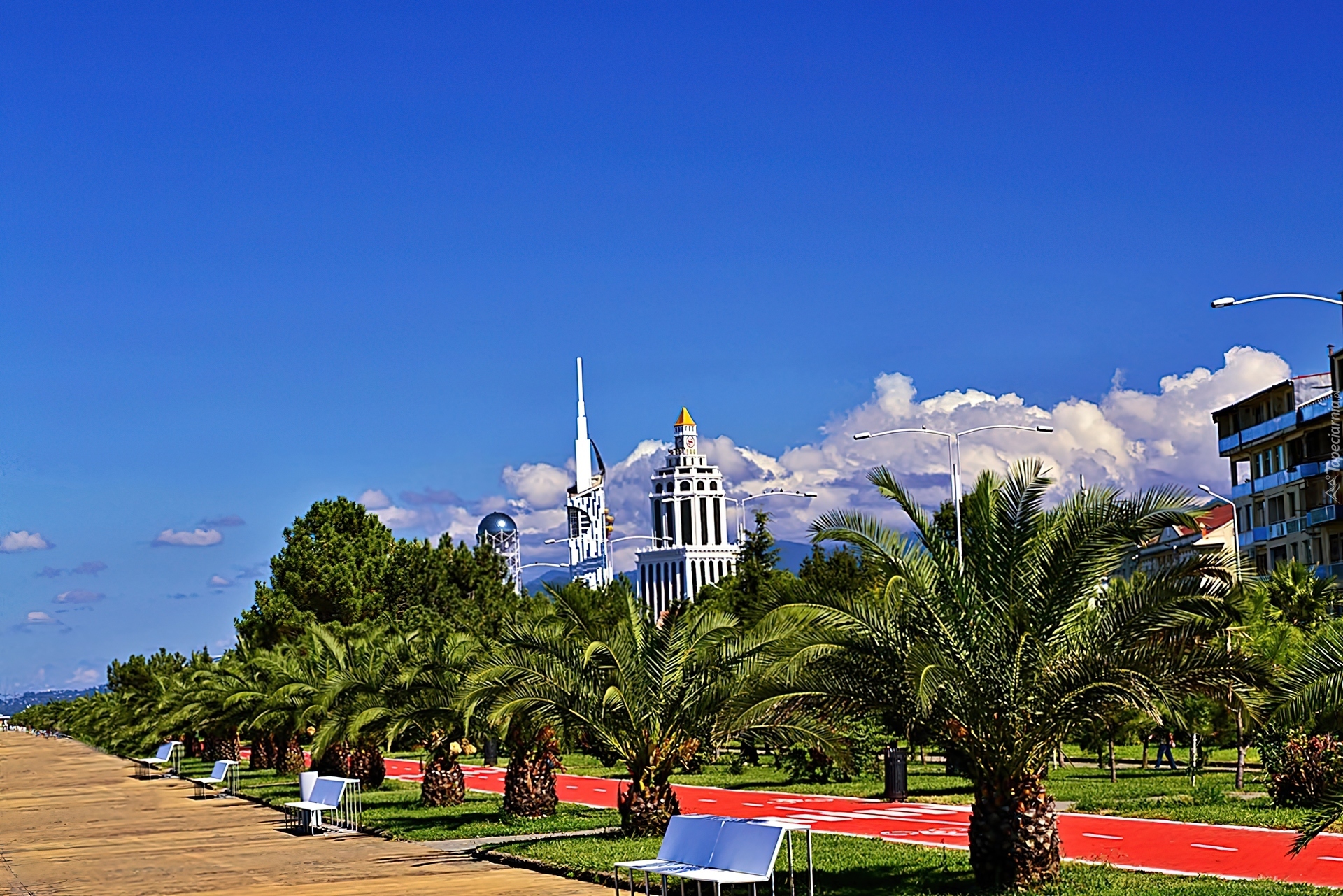 Batumi, Park, Palmy, Pałac