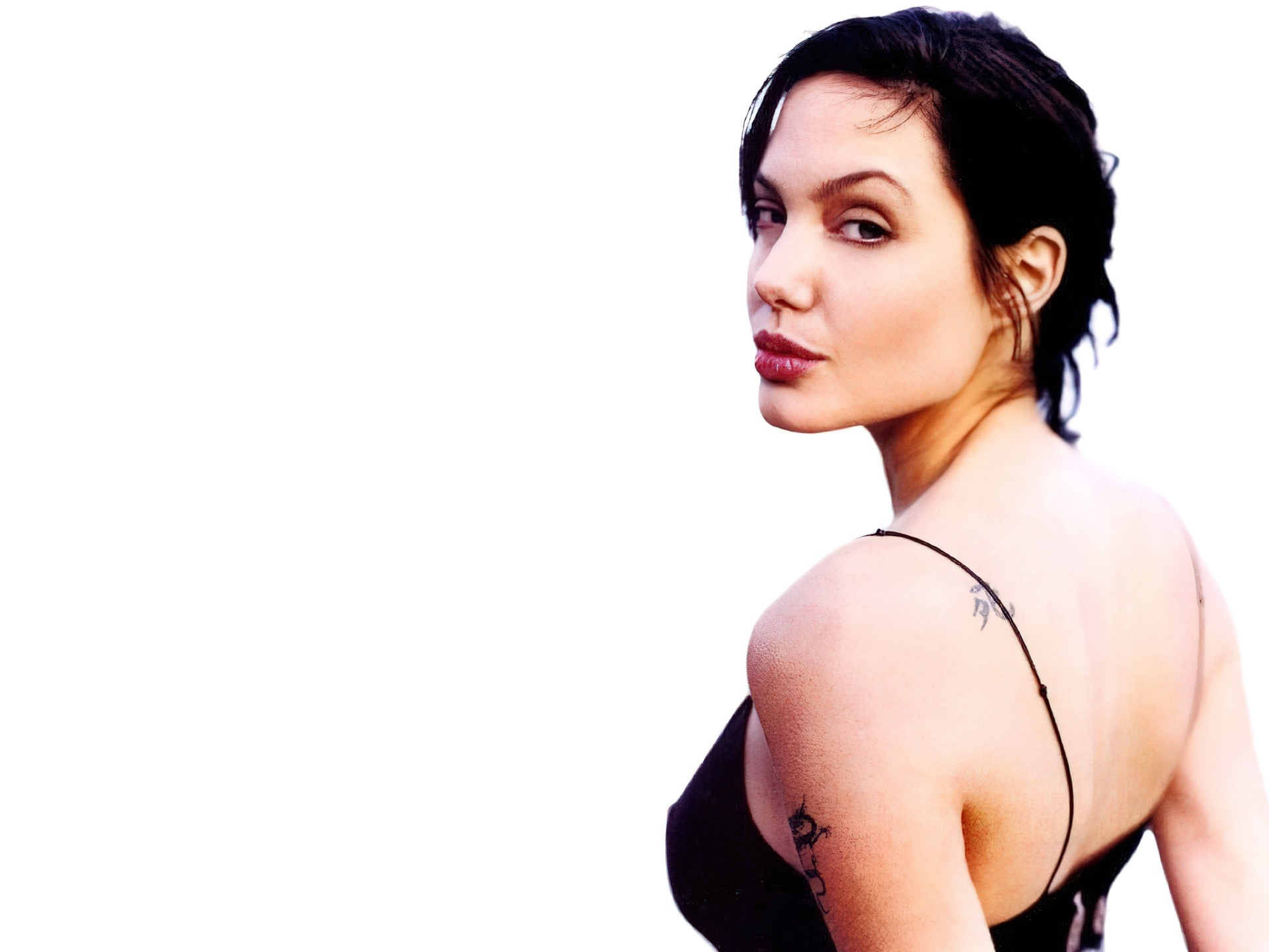 Angelina Jolie, czarny top