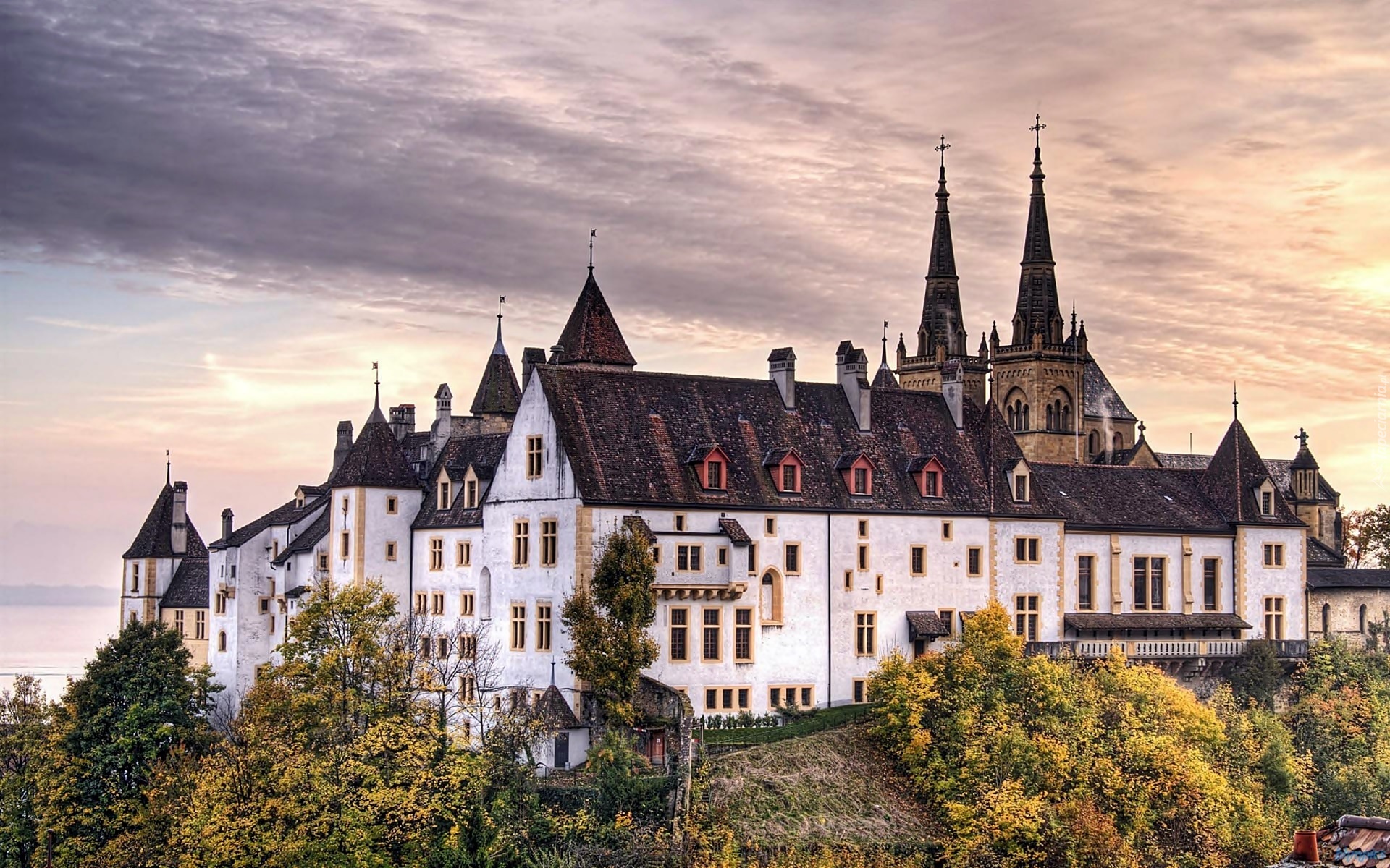 Zamek w Neuchatel, Kanton Neuchatel, Szwajcaria