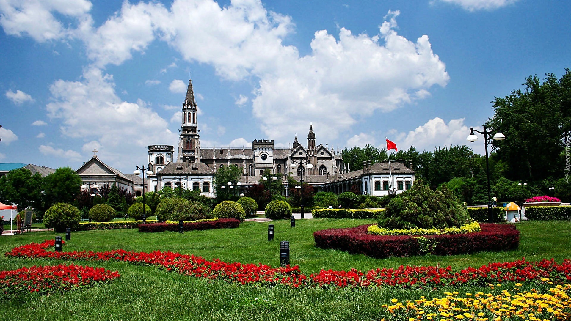 Jinan, Gmach, Uniwersytetu, Shandong, Park