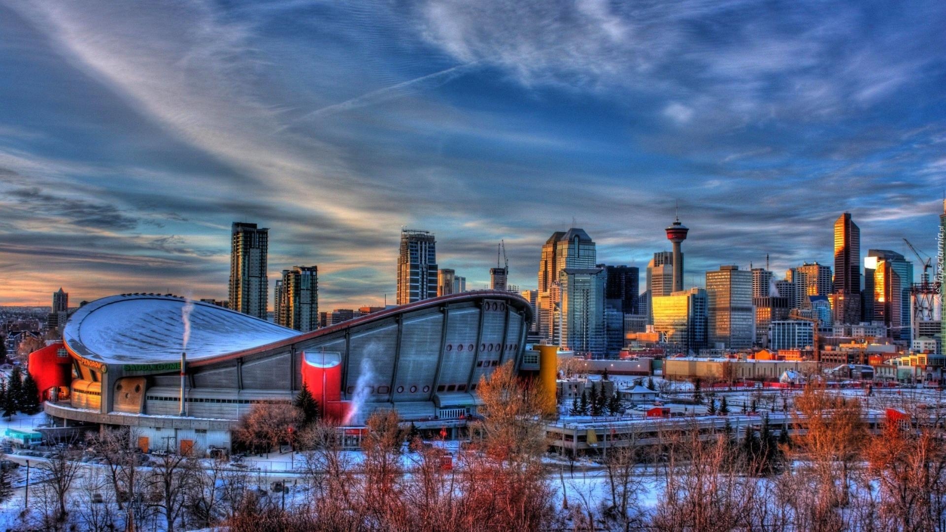 Kanada, Calgary, Miasto, Zima