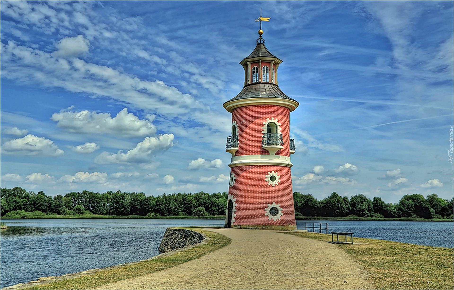 Moritzburg, Jezioro, Park, Latarnia