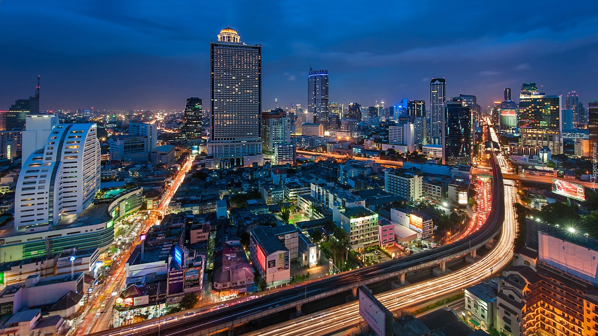 Tajlandia, Bangkok, Miasto, Noc