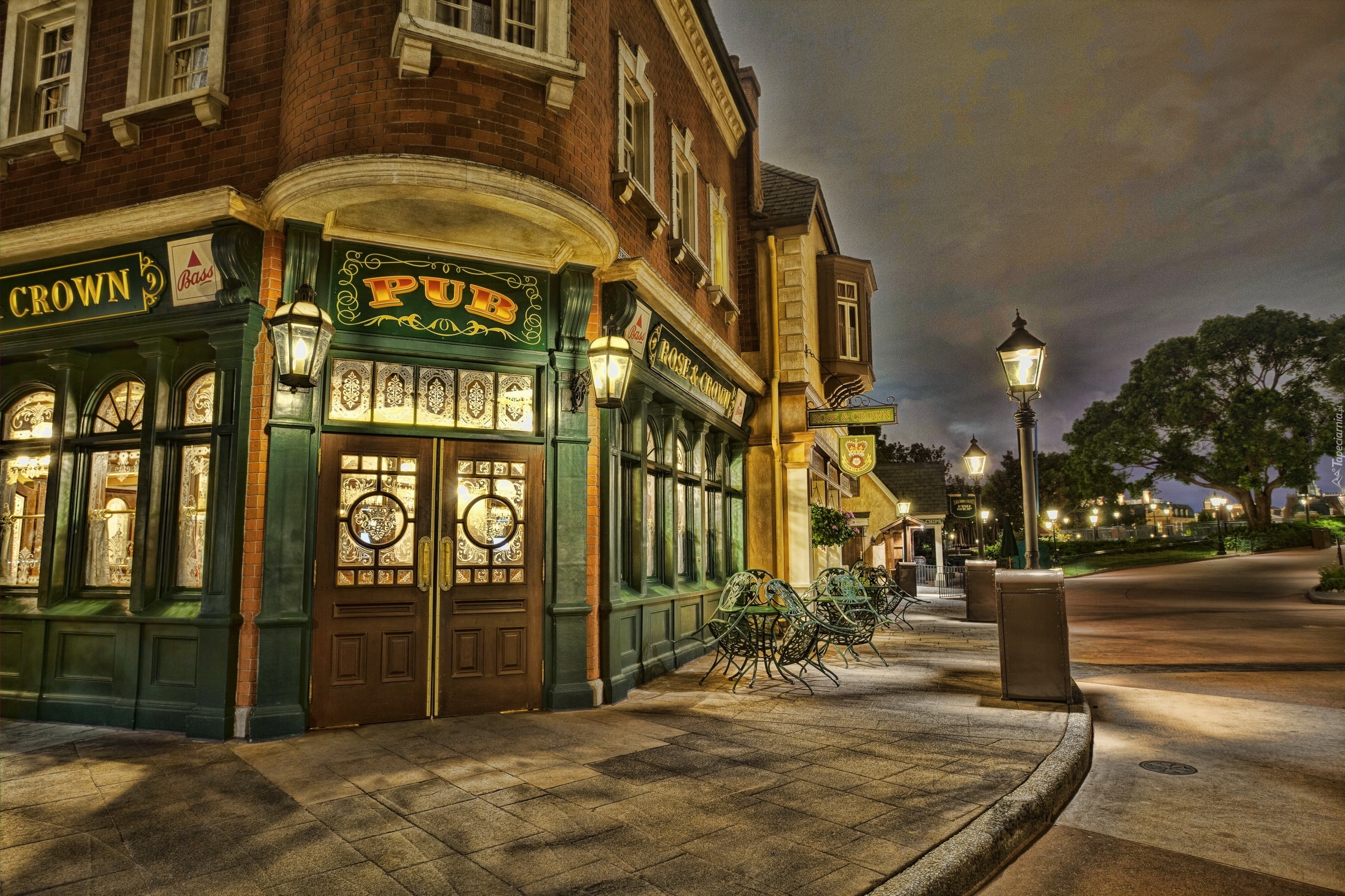 Dom, Ulica, Bar, Rose and Crown Pub, Disneyland, Epcot, Orlando, Floryda, Stany Zjednoczone