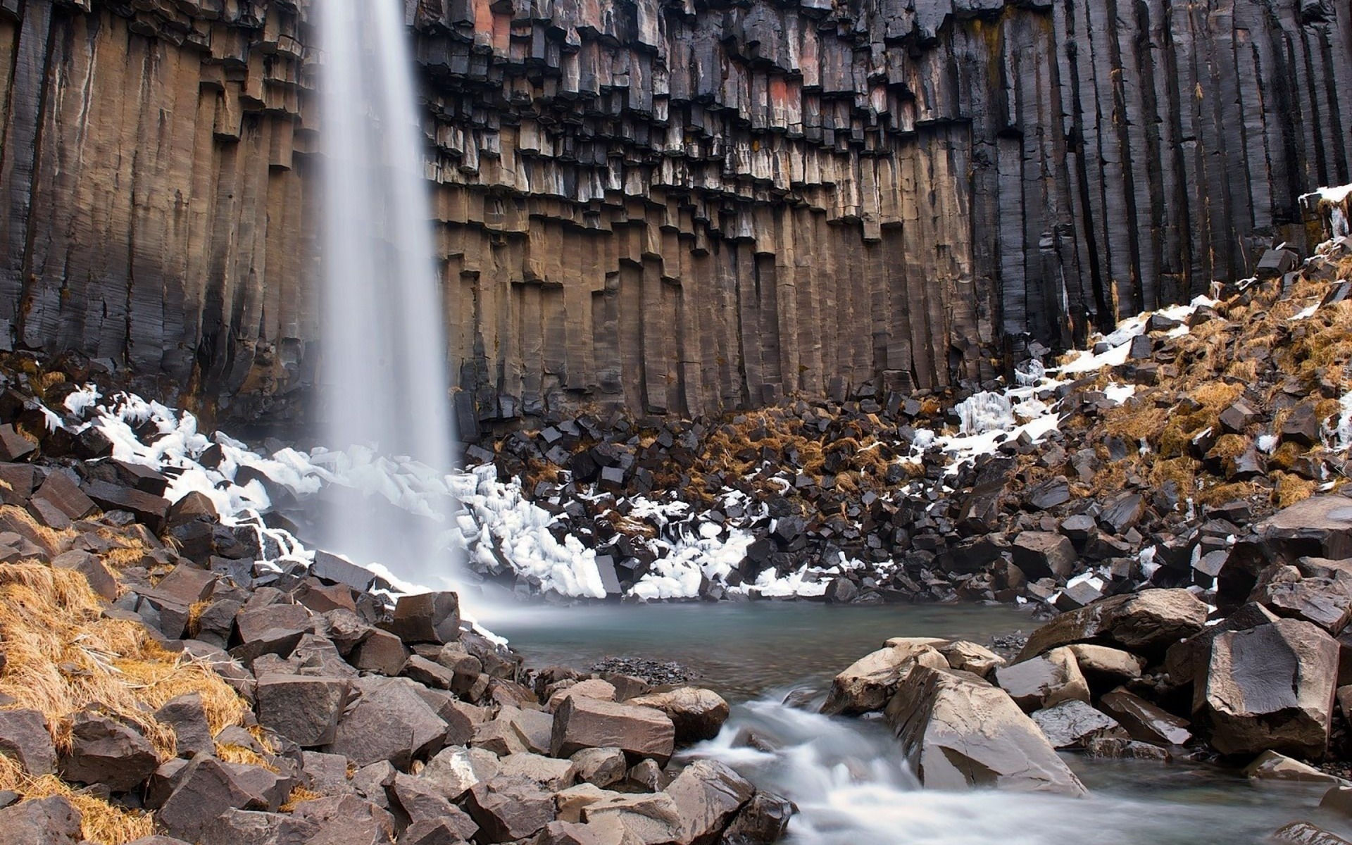 Islandia, Wodospad, Kamienie