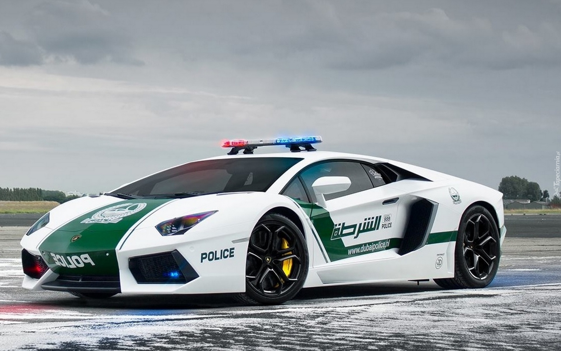 Lamborghini, Droga, Samochód, Policyjny