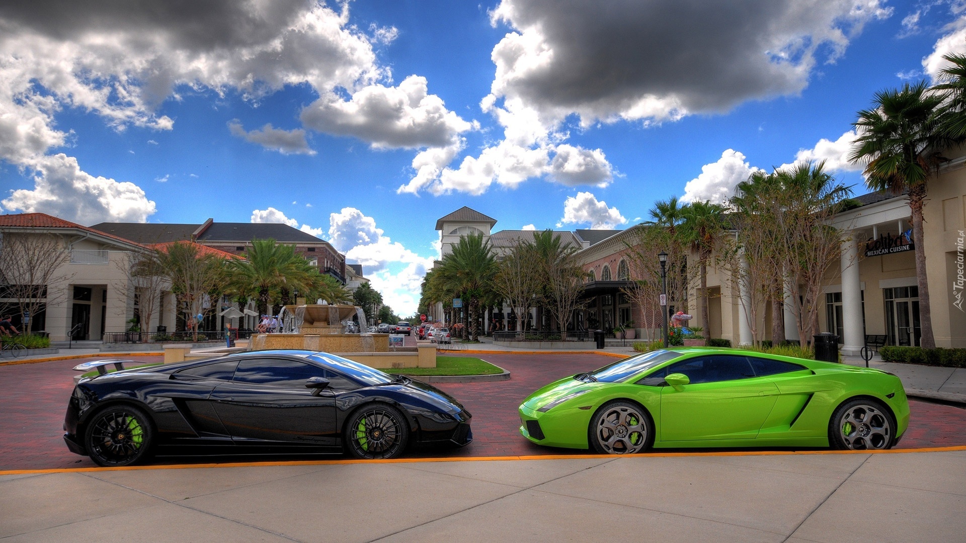 Lamborghini, Gallardo, Domy, Fontanna