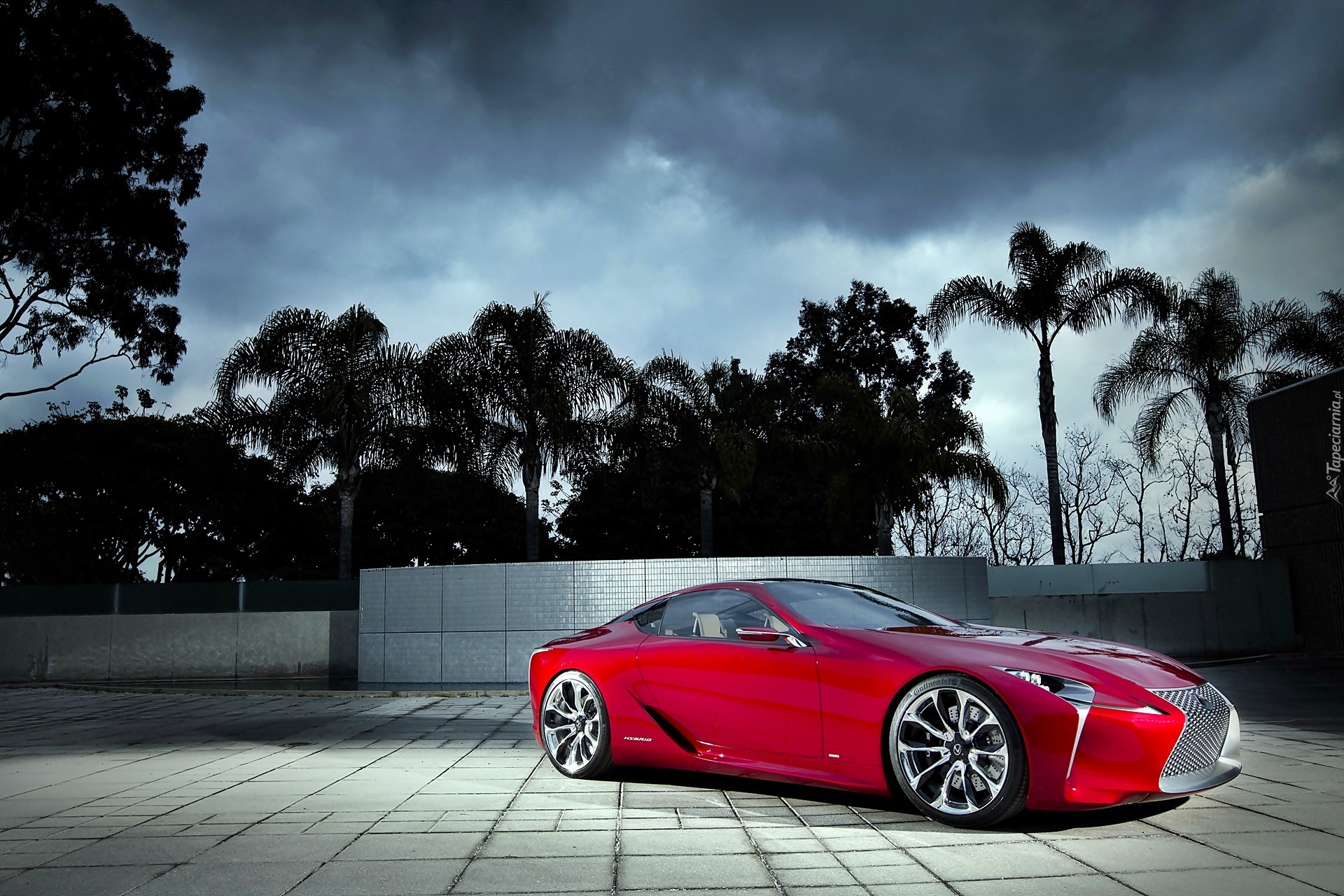 Czerwony, Lexus, LF-LC, 2012, Palmy