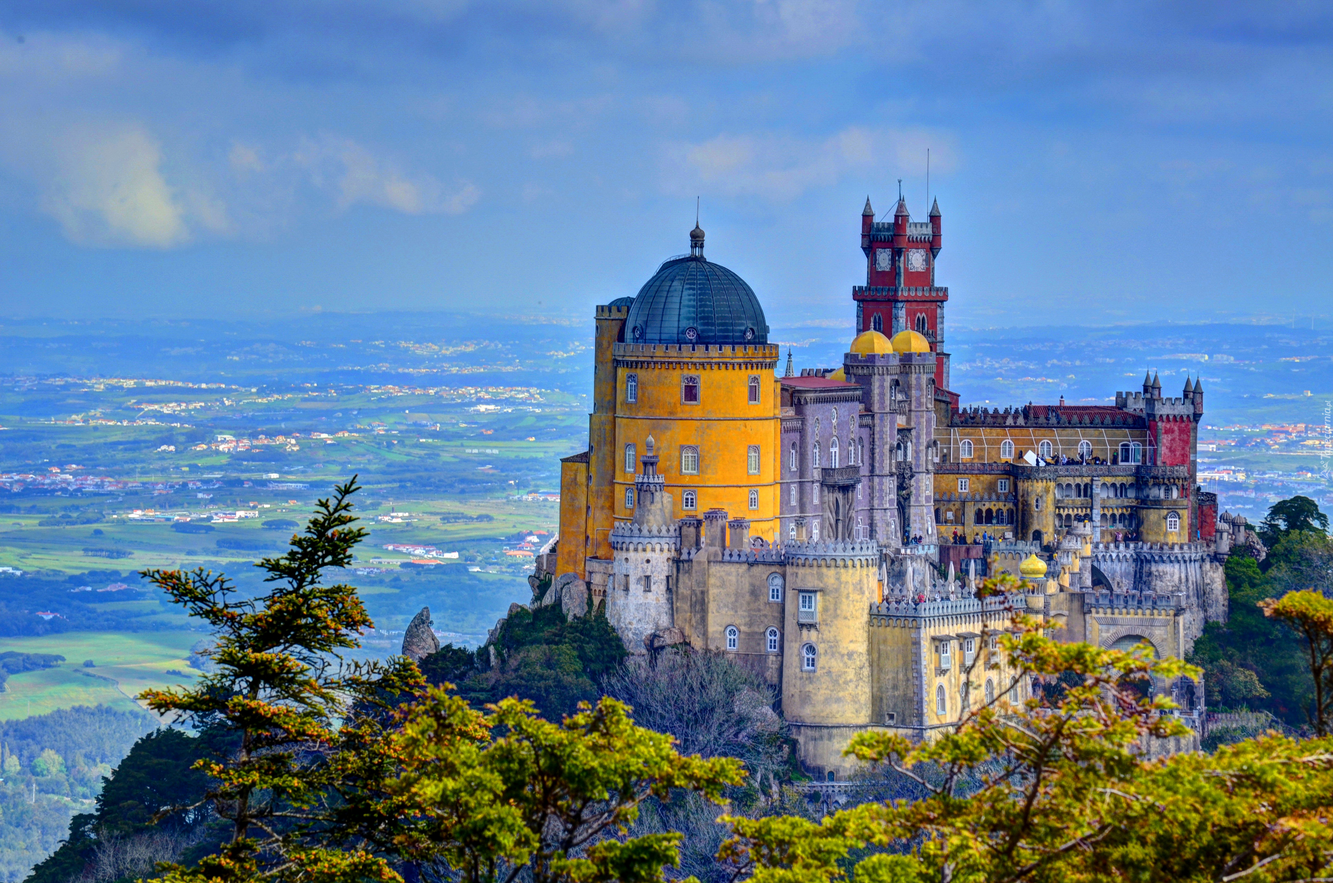 Portugalia, Region Lizbona, Miejscowość Sintra, Pałac Pena, Wzgórze