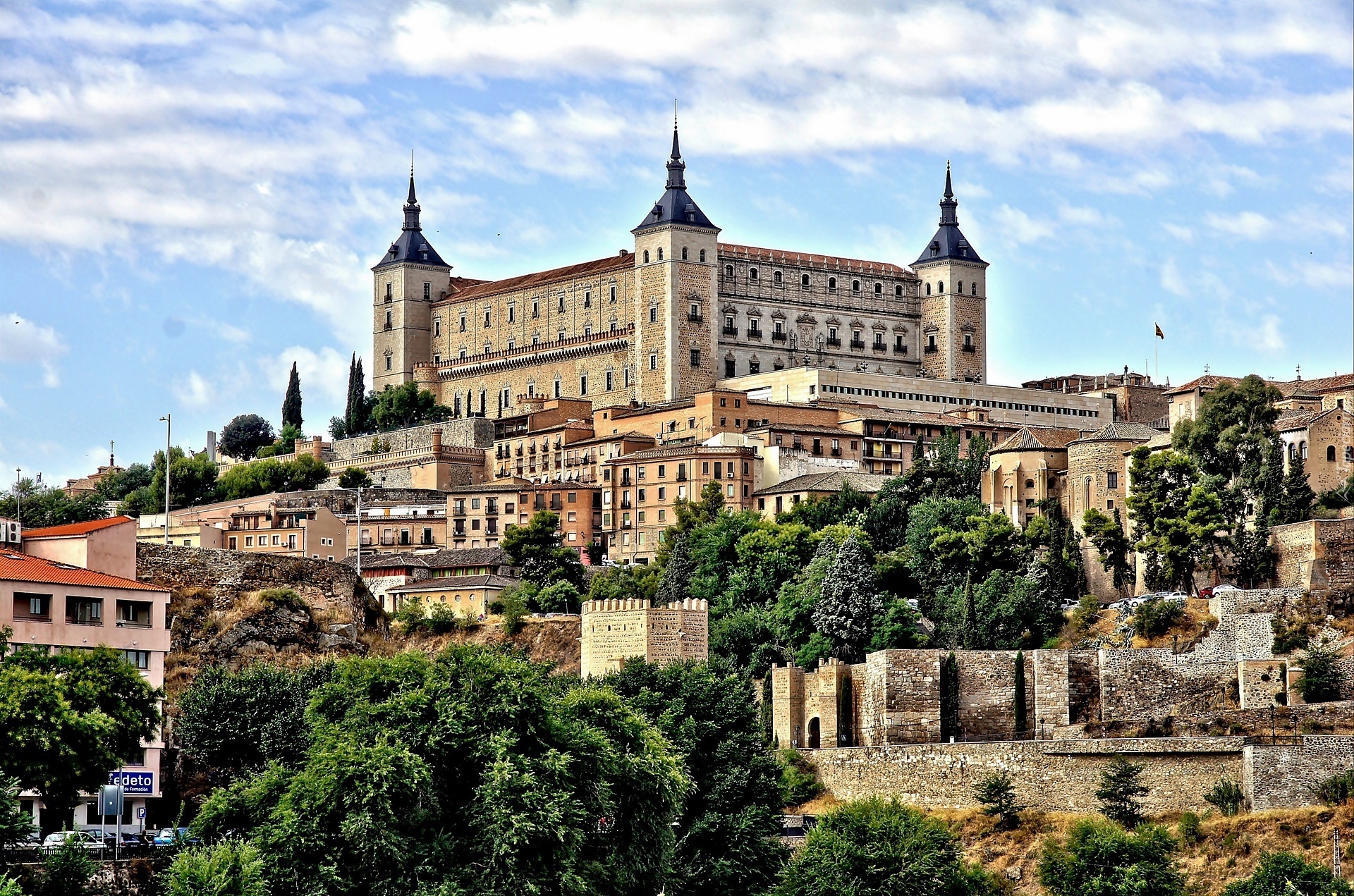 Toledo, Panorama, Miasta, Twierdza, Alcazar