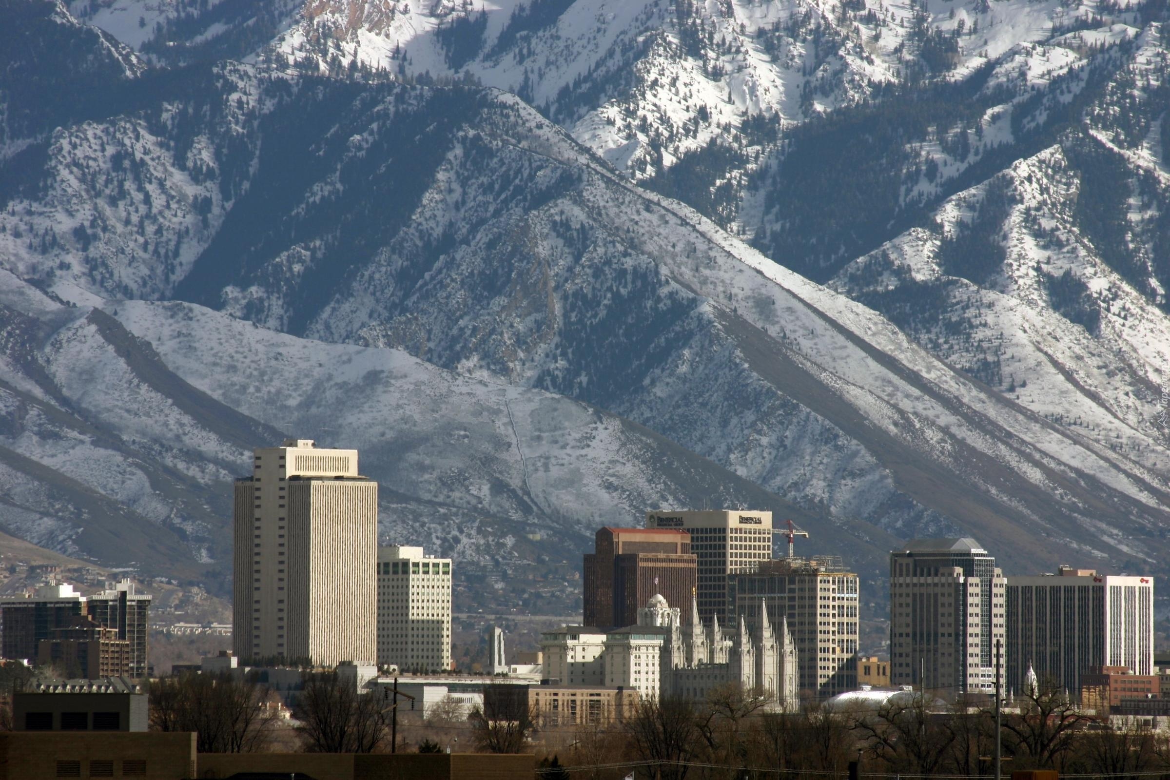 Stany Zjednoczone, Salt Lake City, Miasto, Drapacze Chmur, Góry