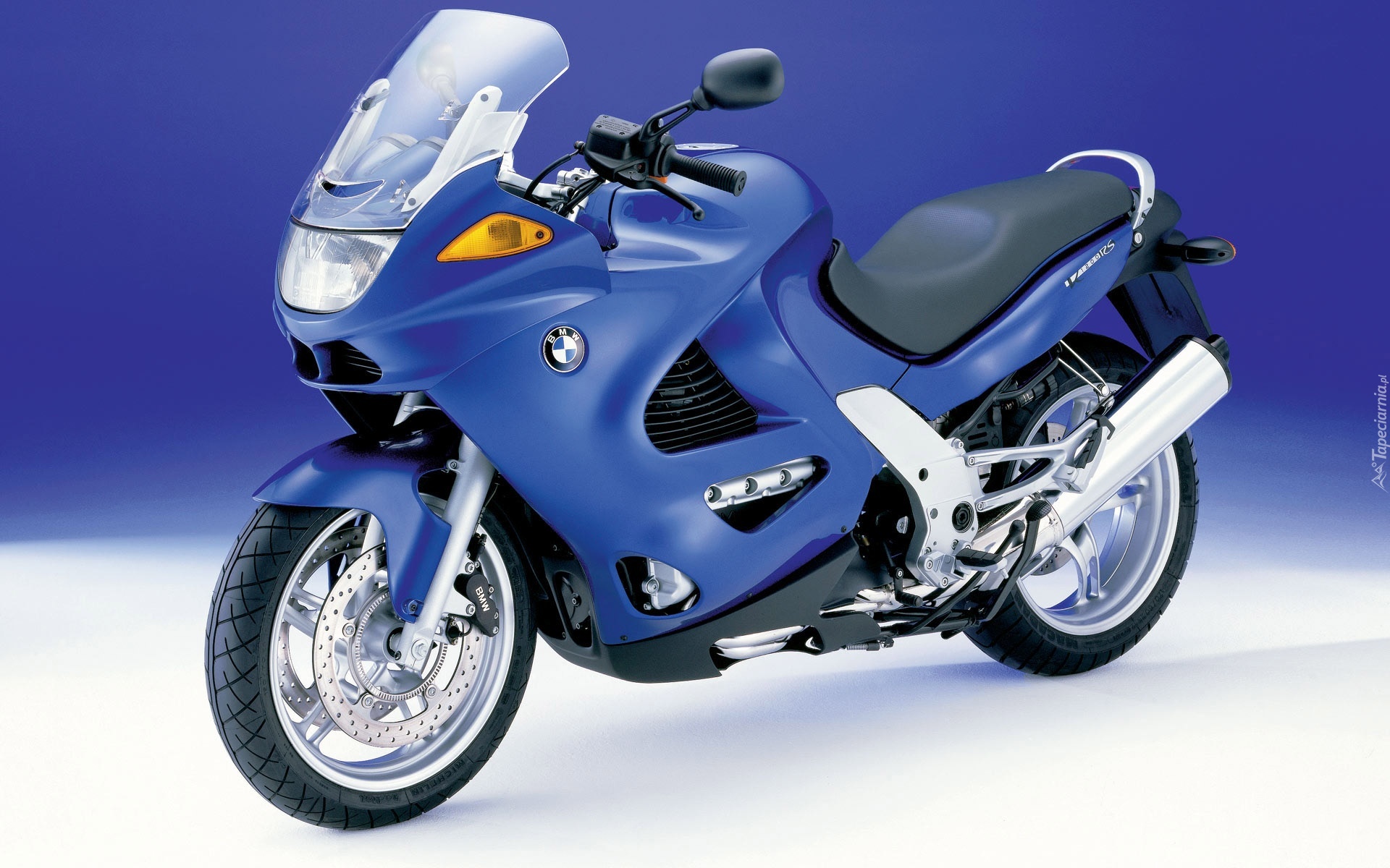 Niebieski, Motocykl, BMW K1200S