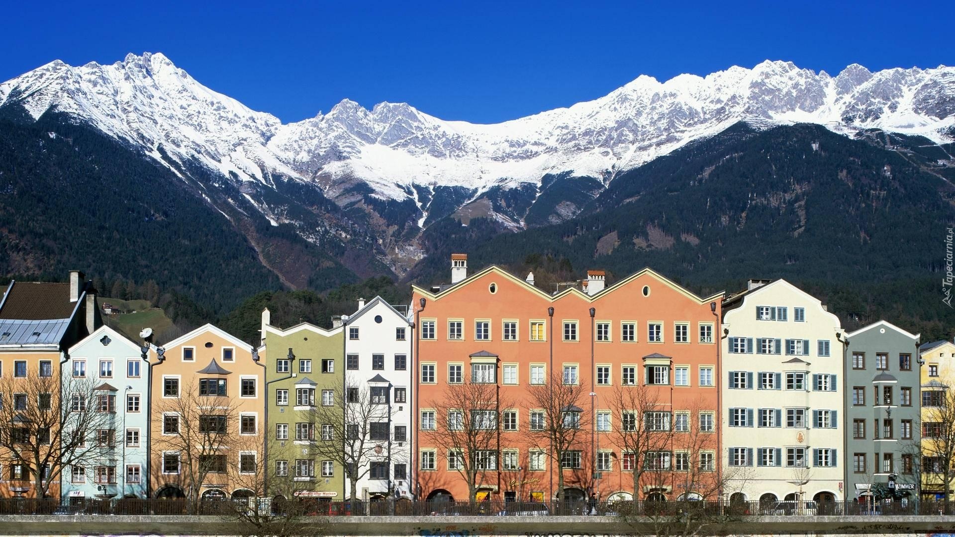 Austria, Innsbruck, Domy, Góry