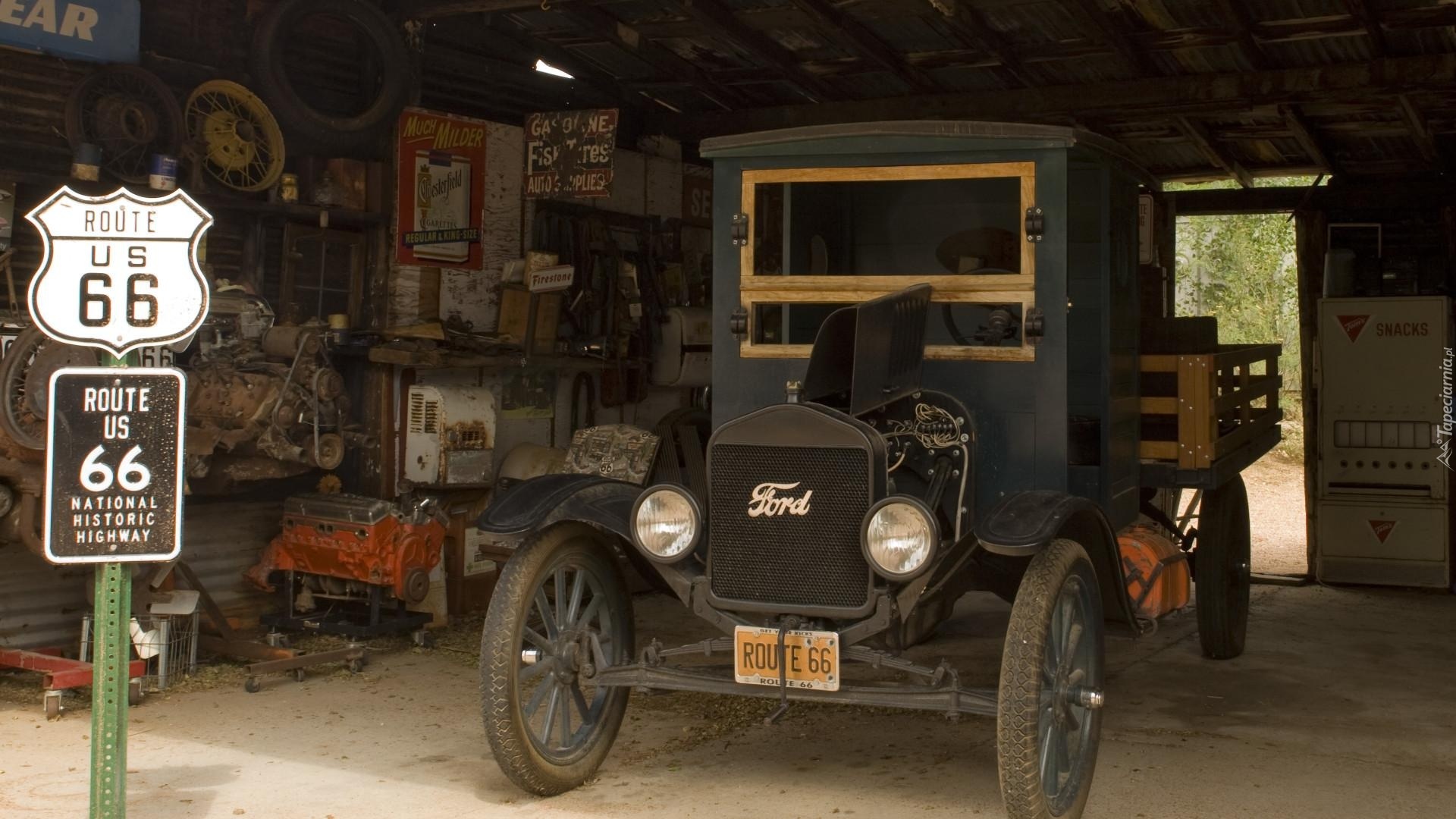 Zabytkowy, Ford, Garaż, Znak