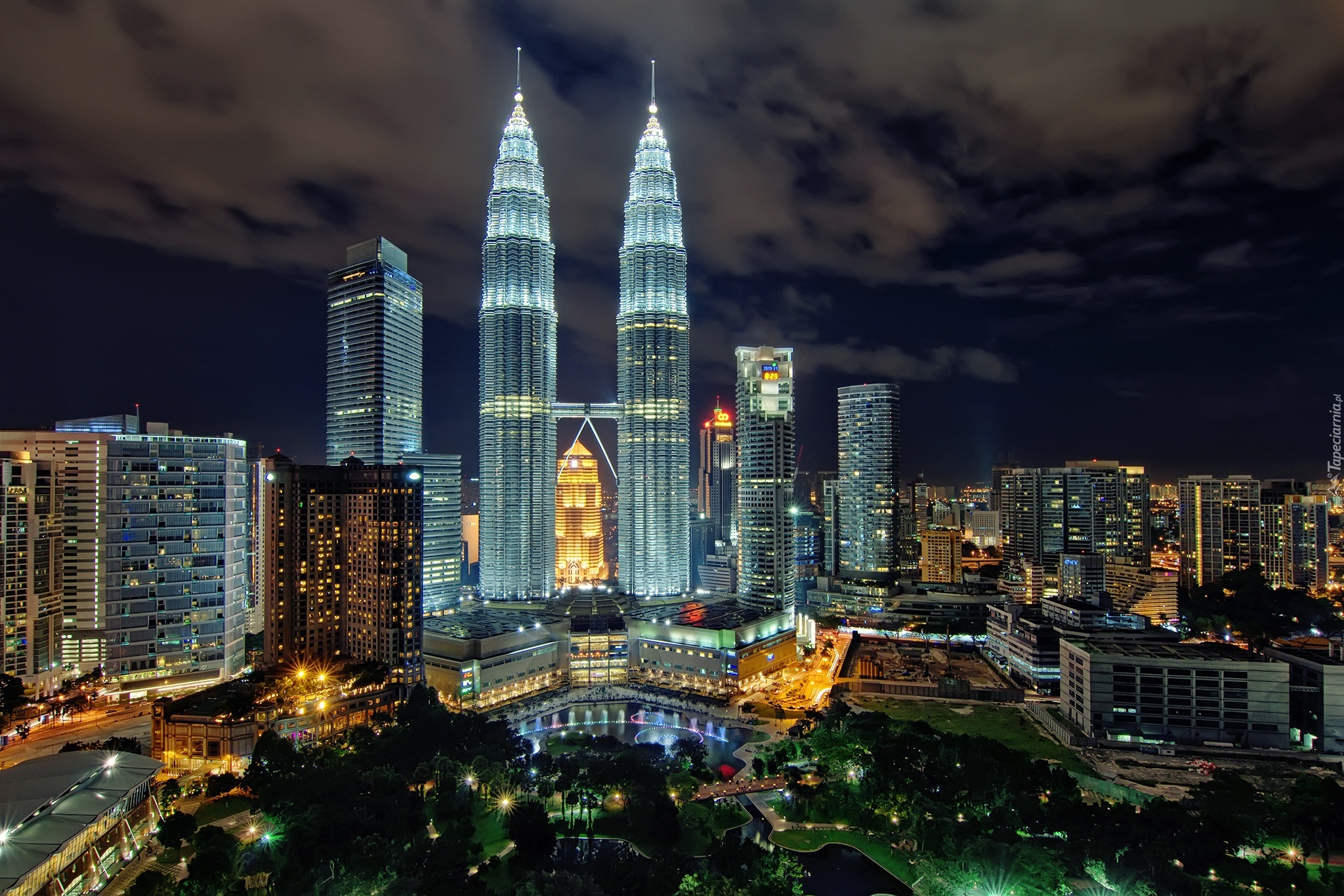 Malezja, Kuala Lumpur, Miasto, Noc