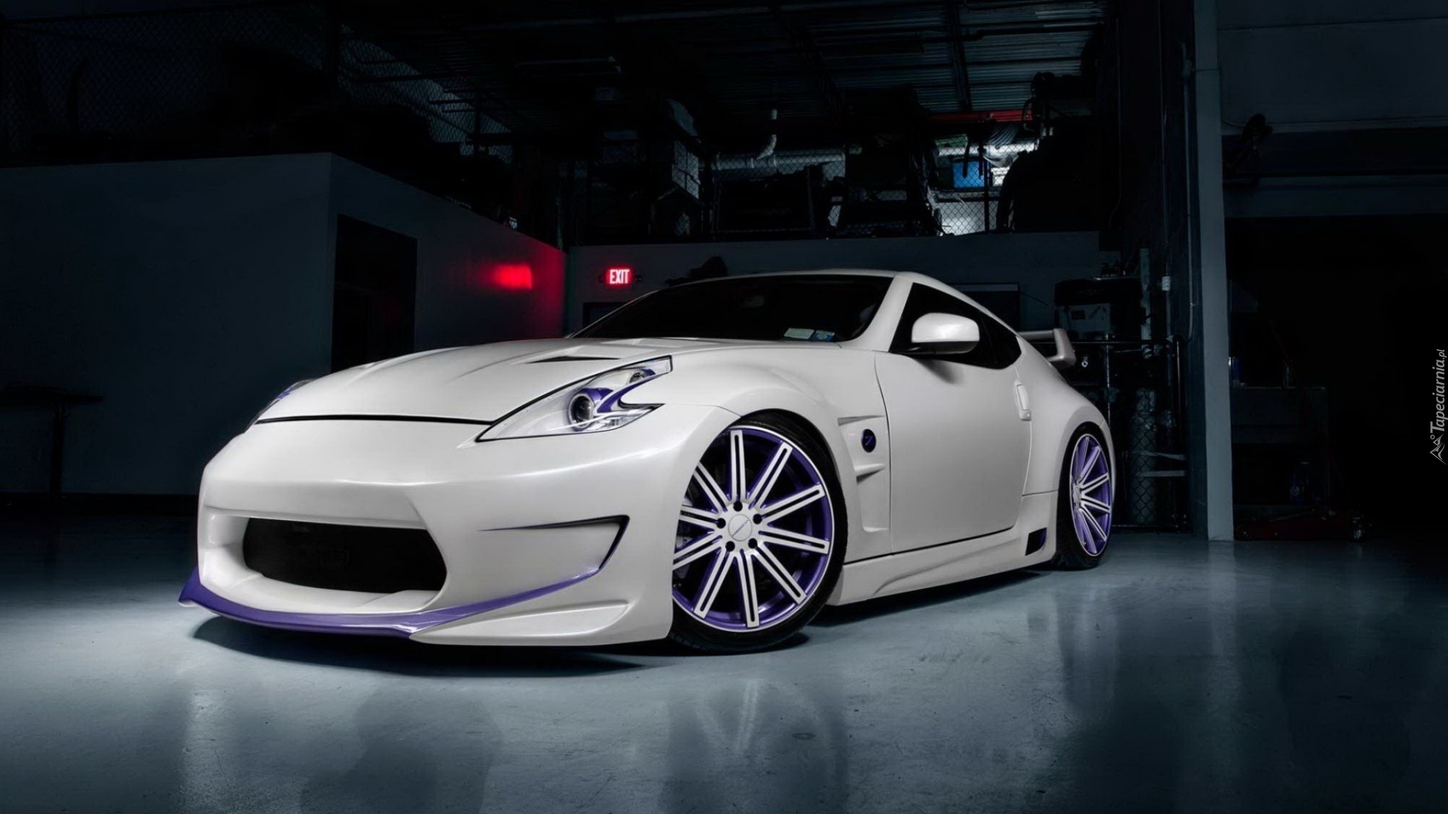 Biały, Samochód, Nissan, 370Z