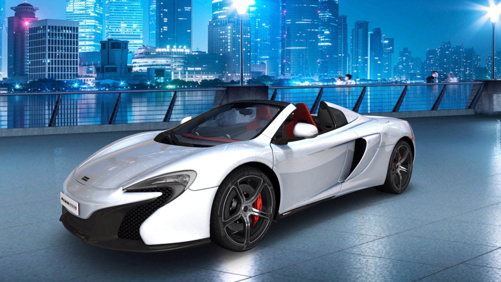 McLaren, 650S, Most, Panorama, Miasta, Noc