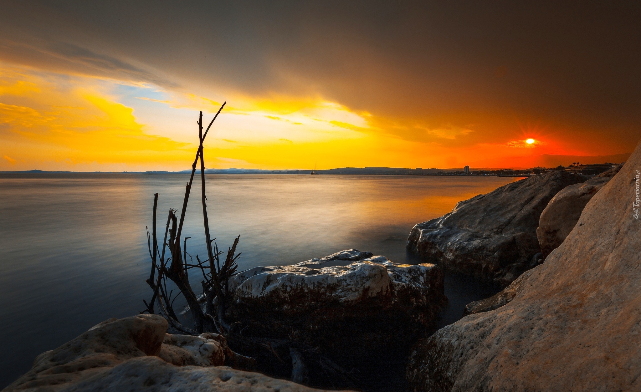 закат солнце озеро sunset the sun lake без смс