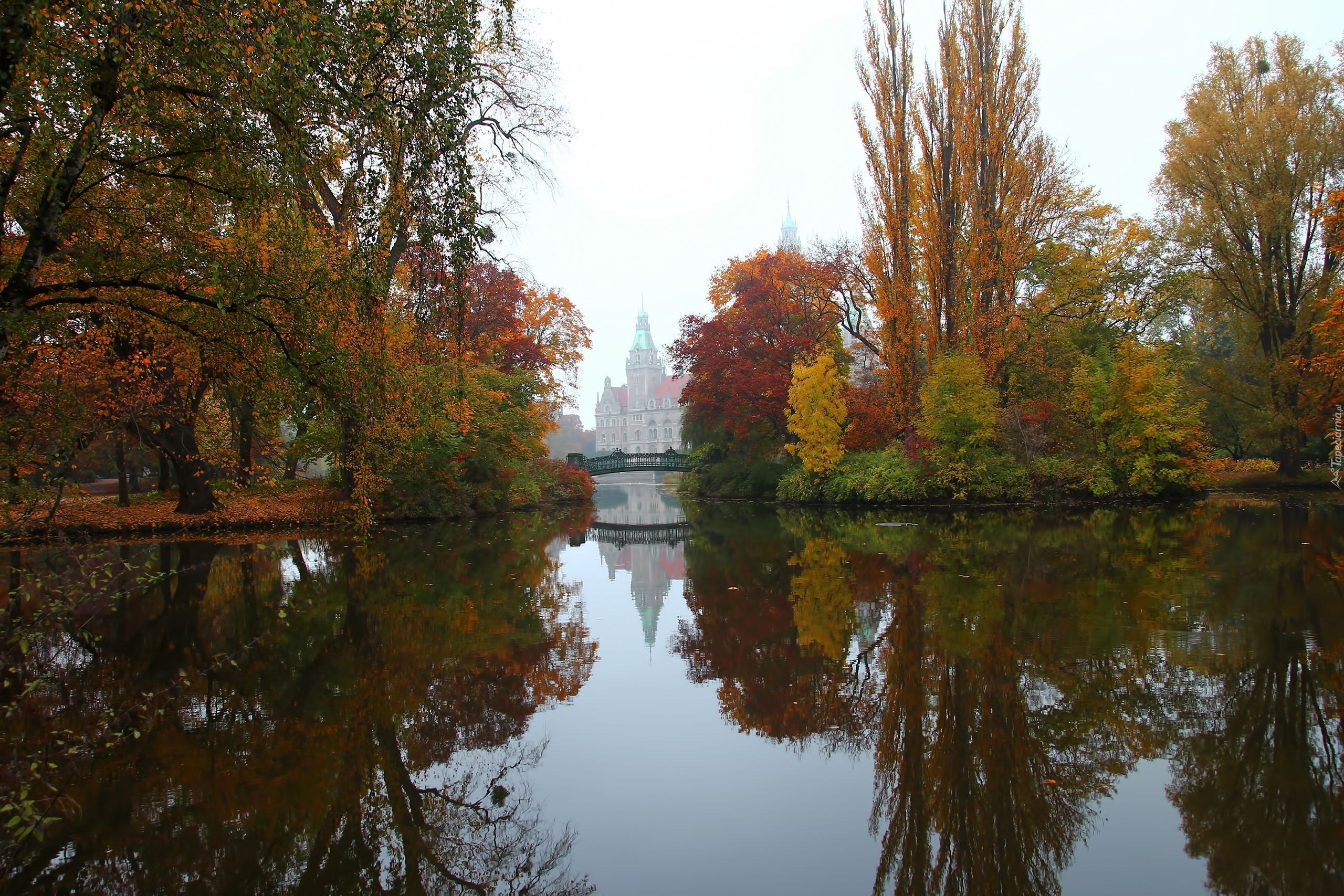 Park, Rzeka, Jesień