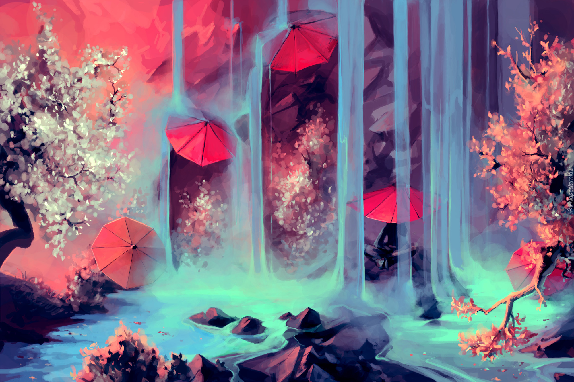 Cyril Rolando, Parasole, Wodospad, Drzewa