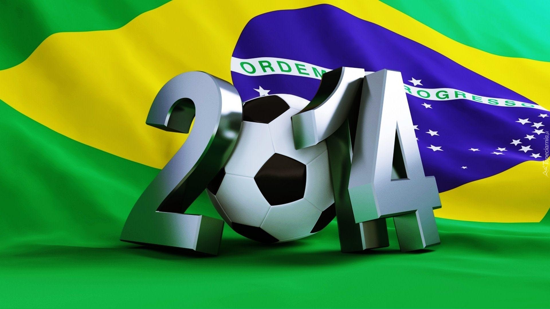 Flaga, Brazylia, Fifa, World, 2014