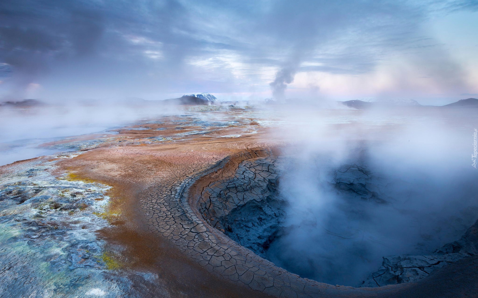 Źródło, Geotermalne, Góry, Islandia
