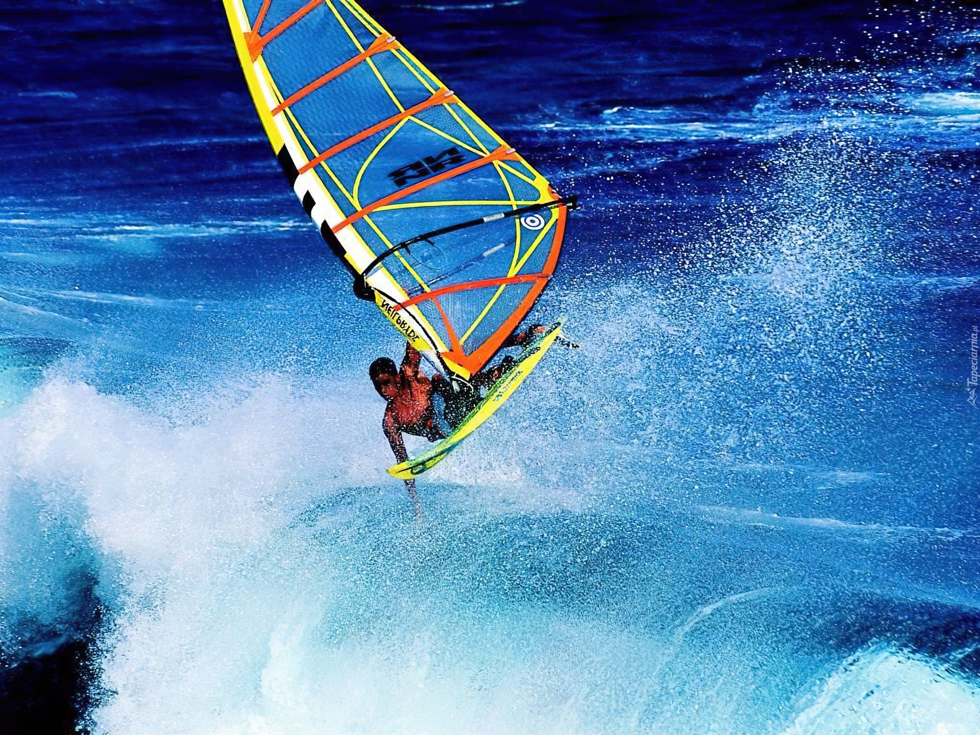 Windsurfing,na fali