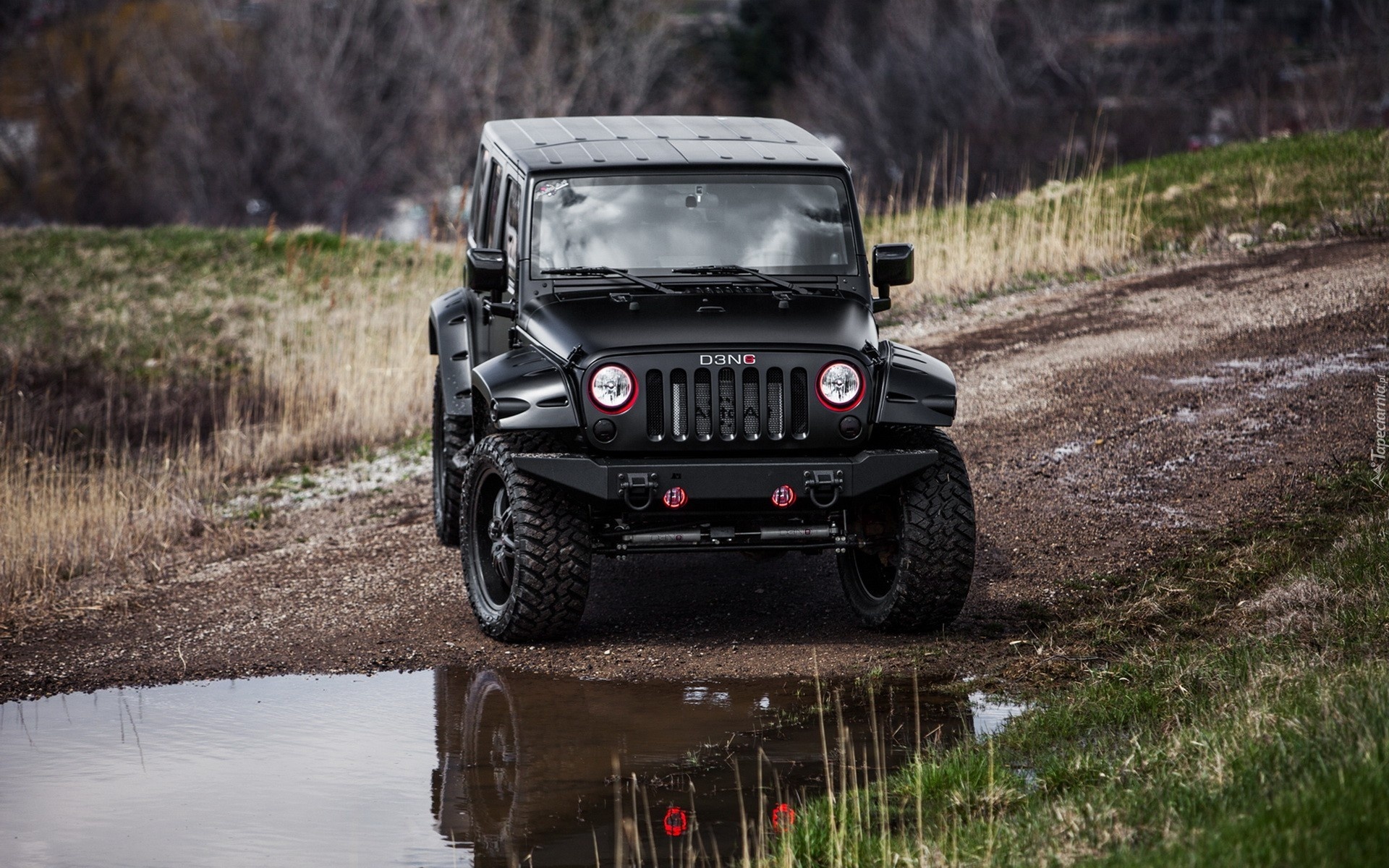 Jeep, Droga, Kałuża