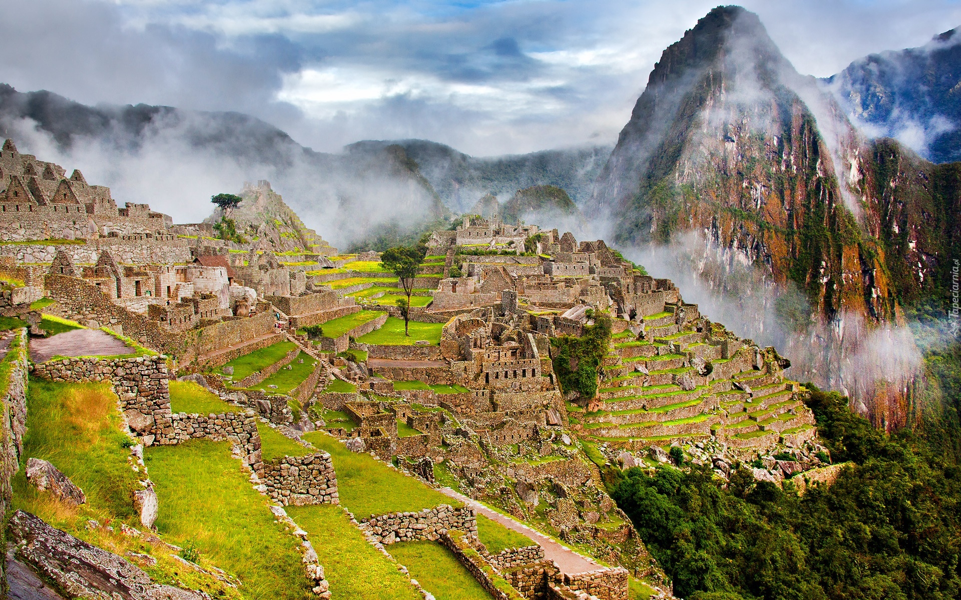 Machu Picchu, Góry, Mgła, Peru