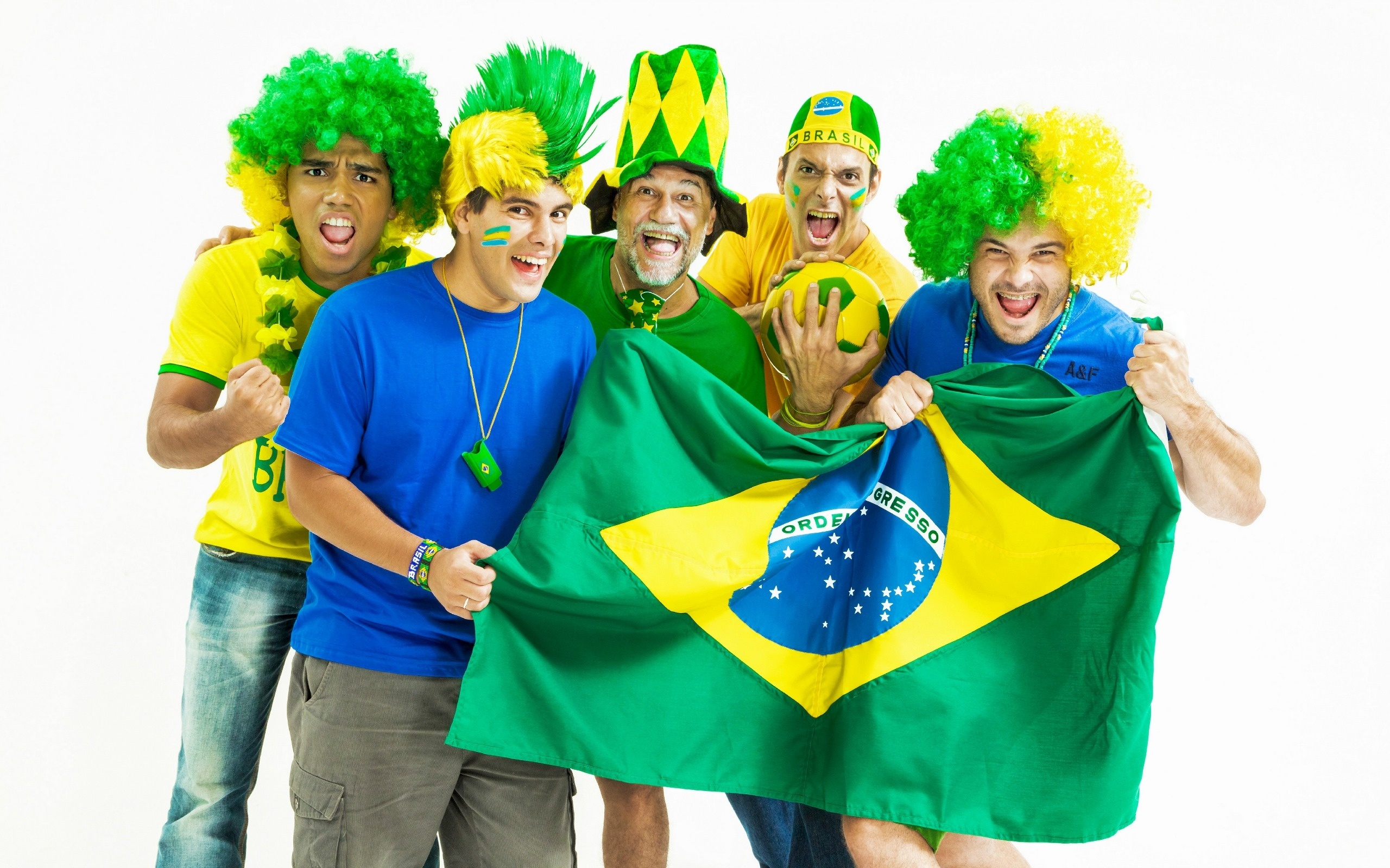 Brazylijscy, Kibice, Flaga, Mistrzostwa, Świata, 2014