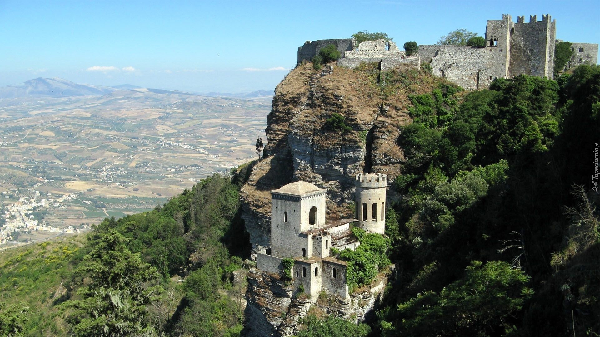 Zamek Wenus, Castello dello Balio, Miasteczko Erice, Sycylia, Włochy