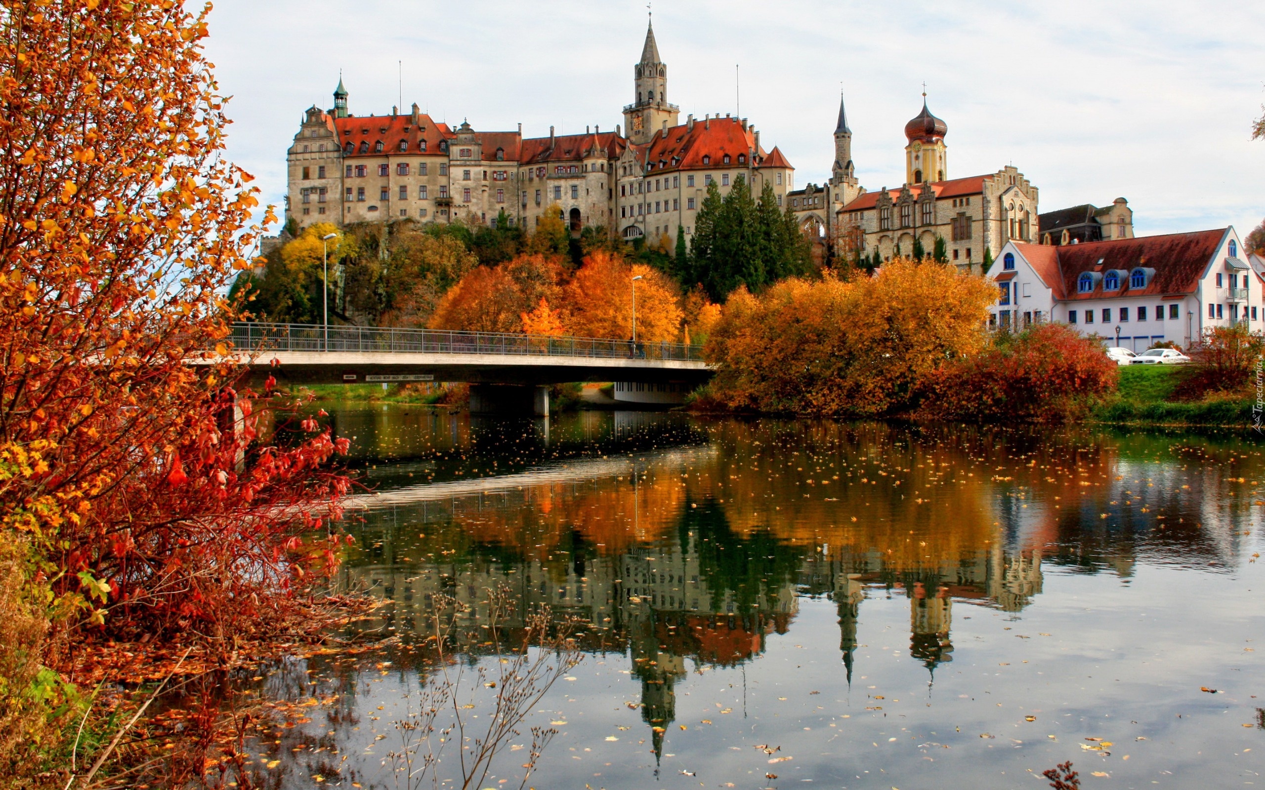 Zamek, Sigmaringen, Rzeka, Most, Niemcy