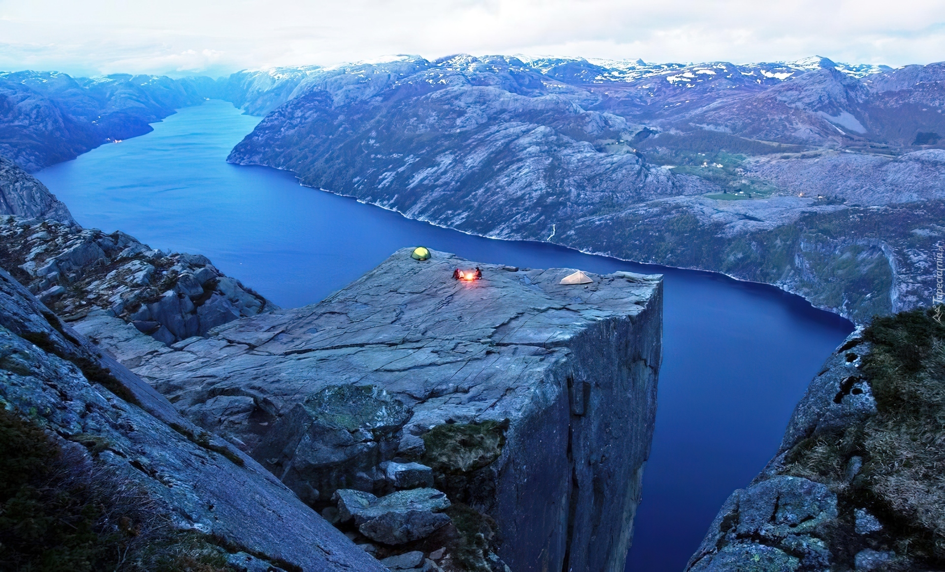 Norwegia, Klif Preikestolen, Fiord Lysefjorden,  Góry