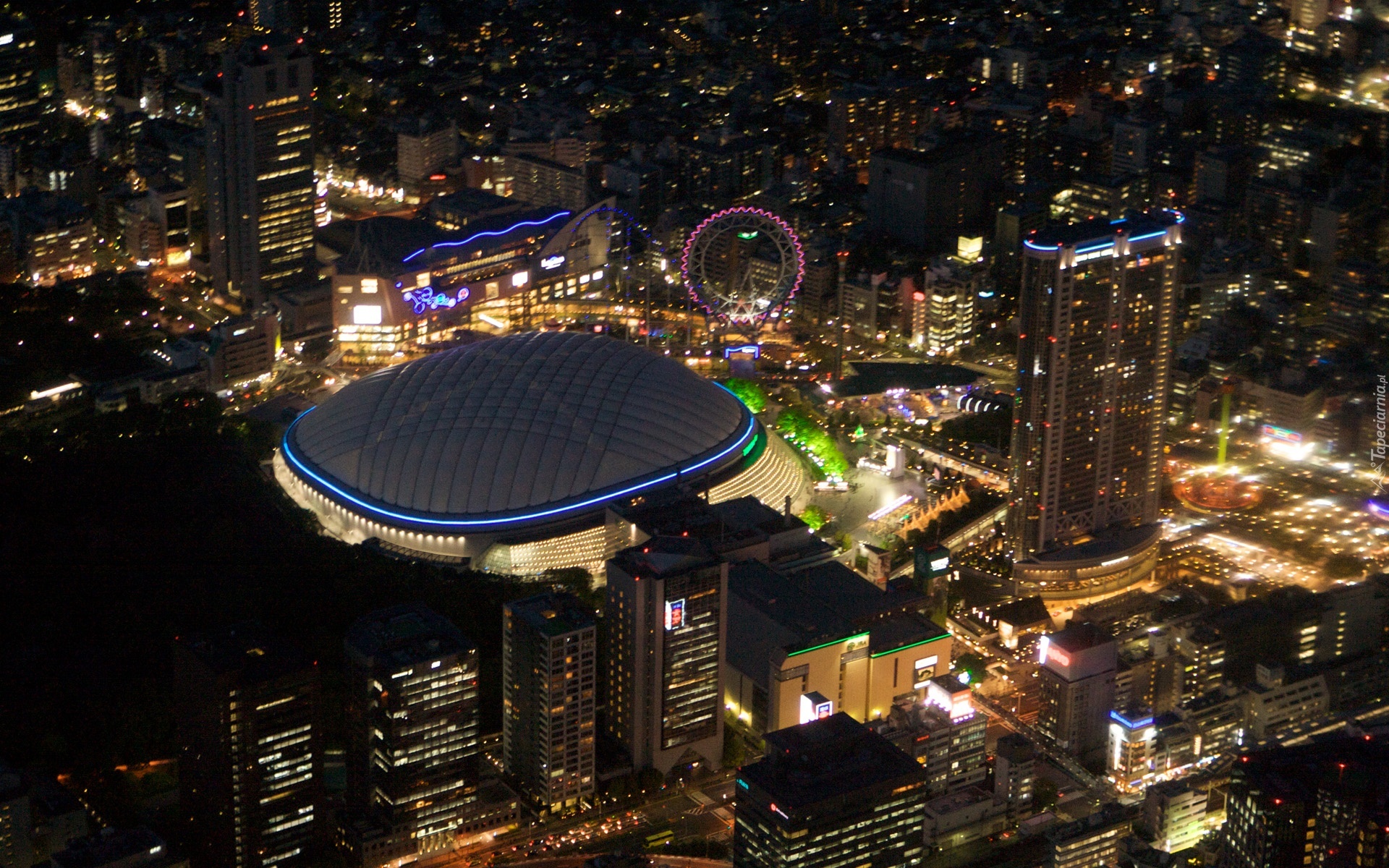 Japonia, Tokio, Miasto, Noc