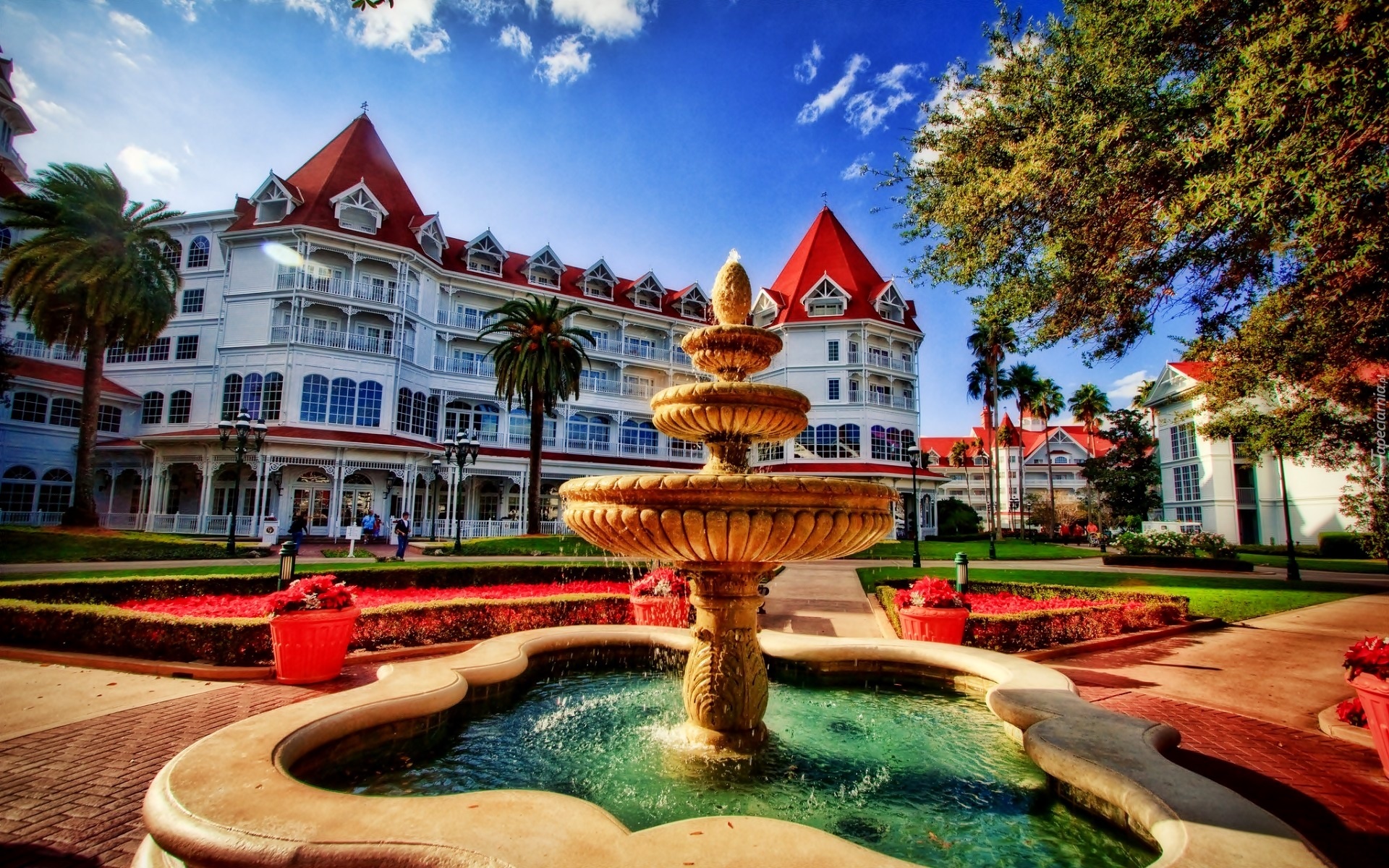 Hotel Disney Grand Floridian, Ogród, Fontanna, USA